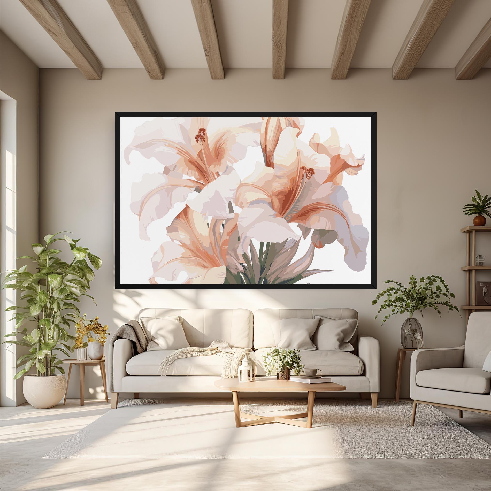 Leinwandbild Light Orange Iris mockup 6