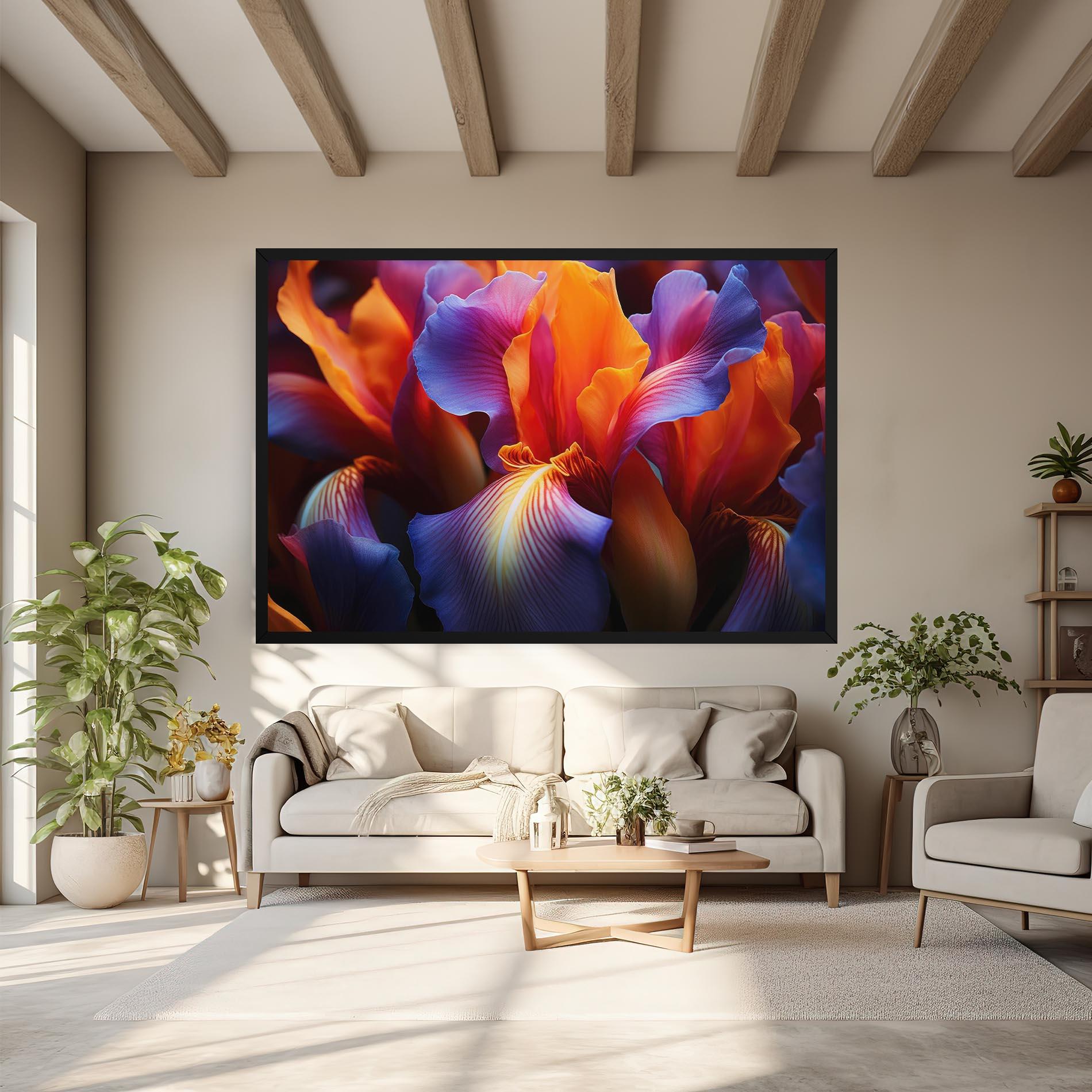 Leinwandbild Orange Purple Iris mockup 6
