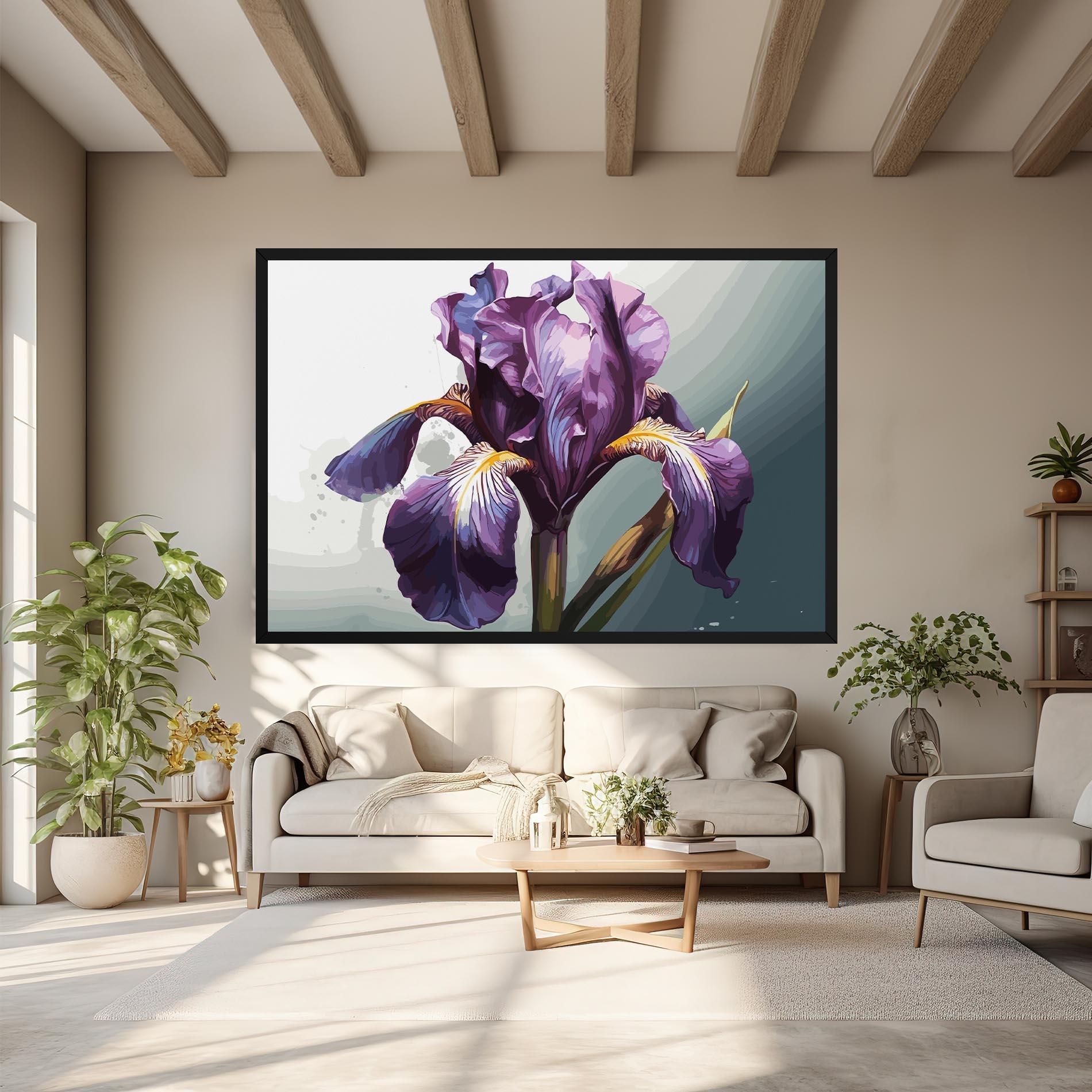 Leinwandbild Purple Blue Iris mockup 6