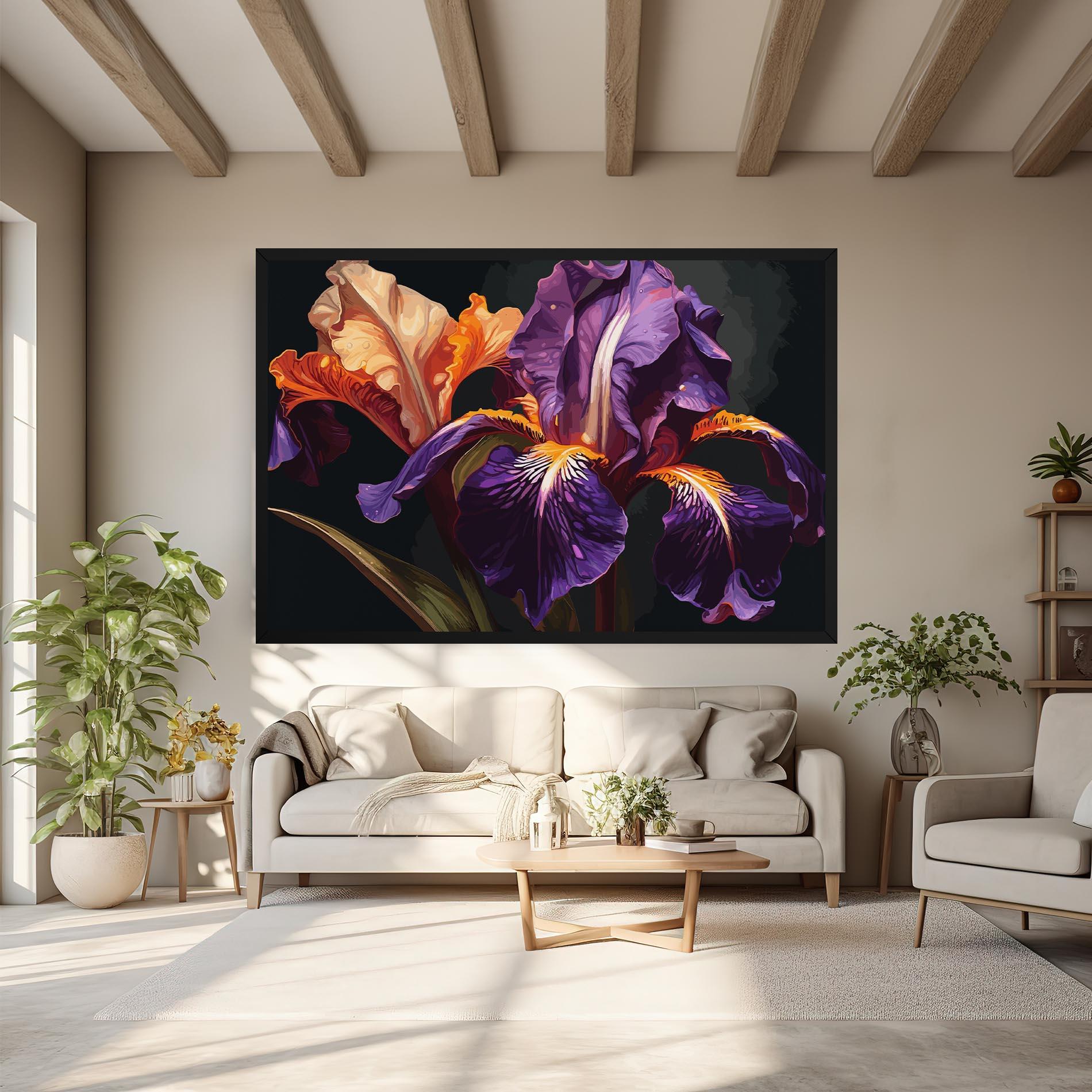 Leinwandbild Purple Orange Iris mockup 6