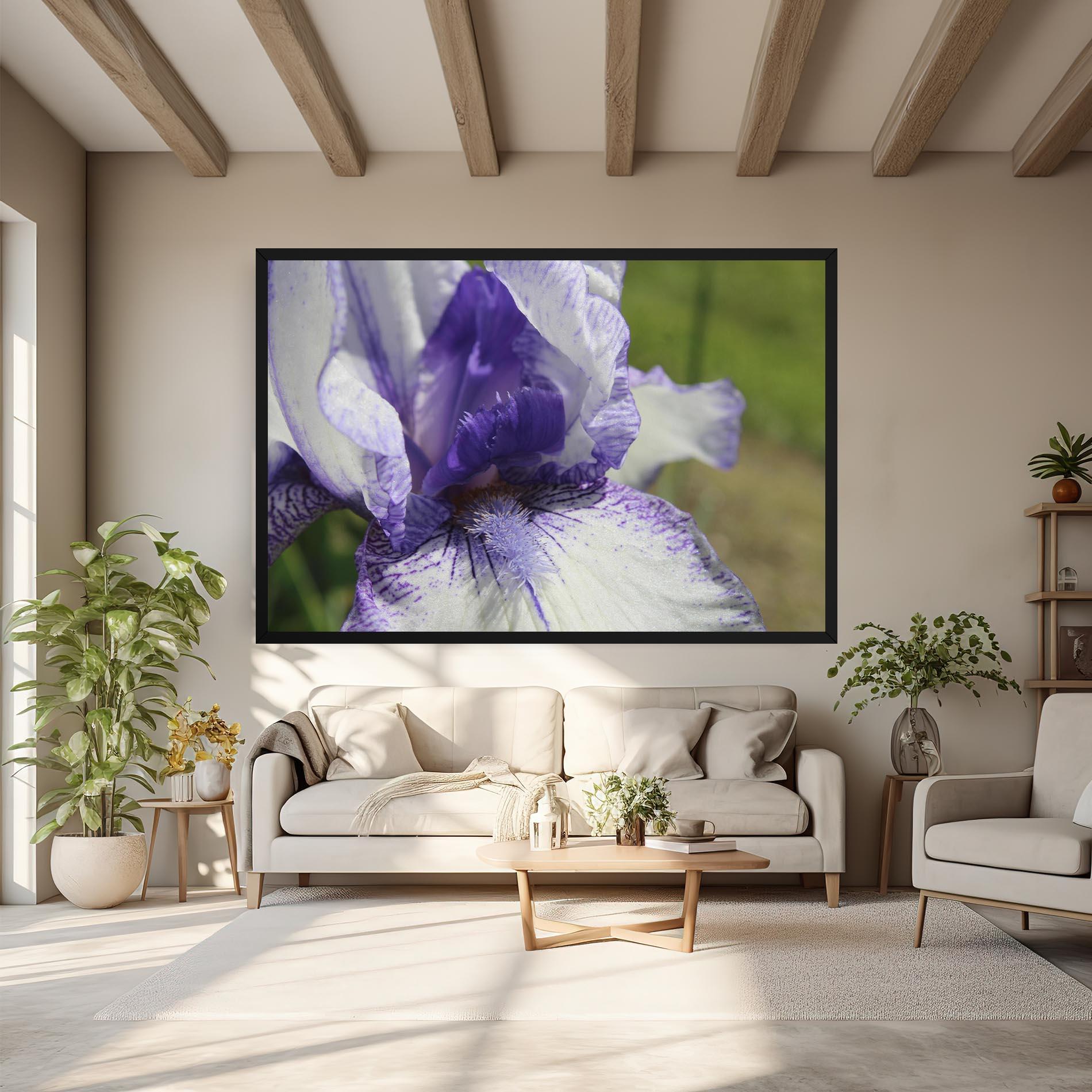 Leinwandbild White Purple Iris mockup 6