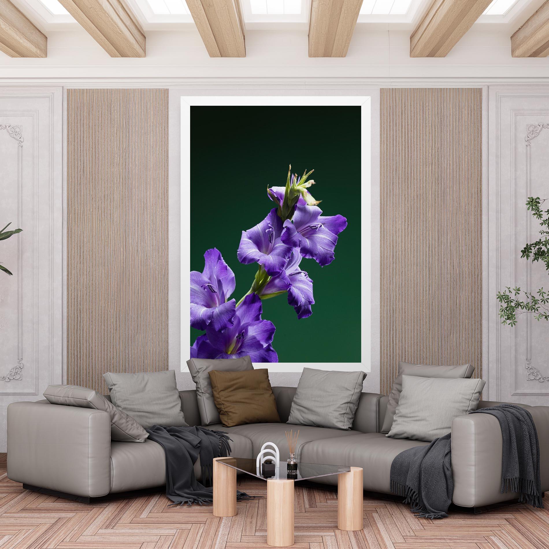 Leinwandbild Iris On Green mockup 6