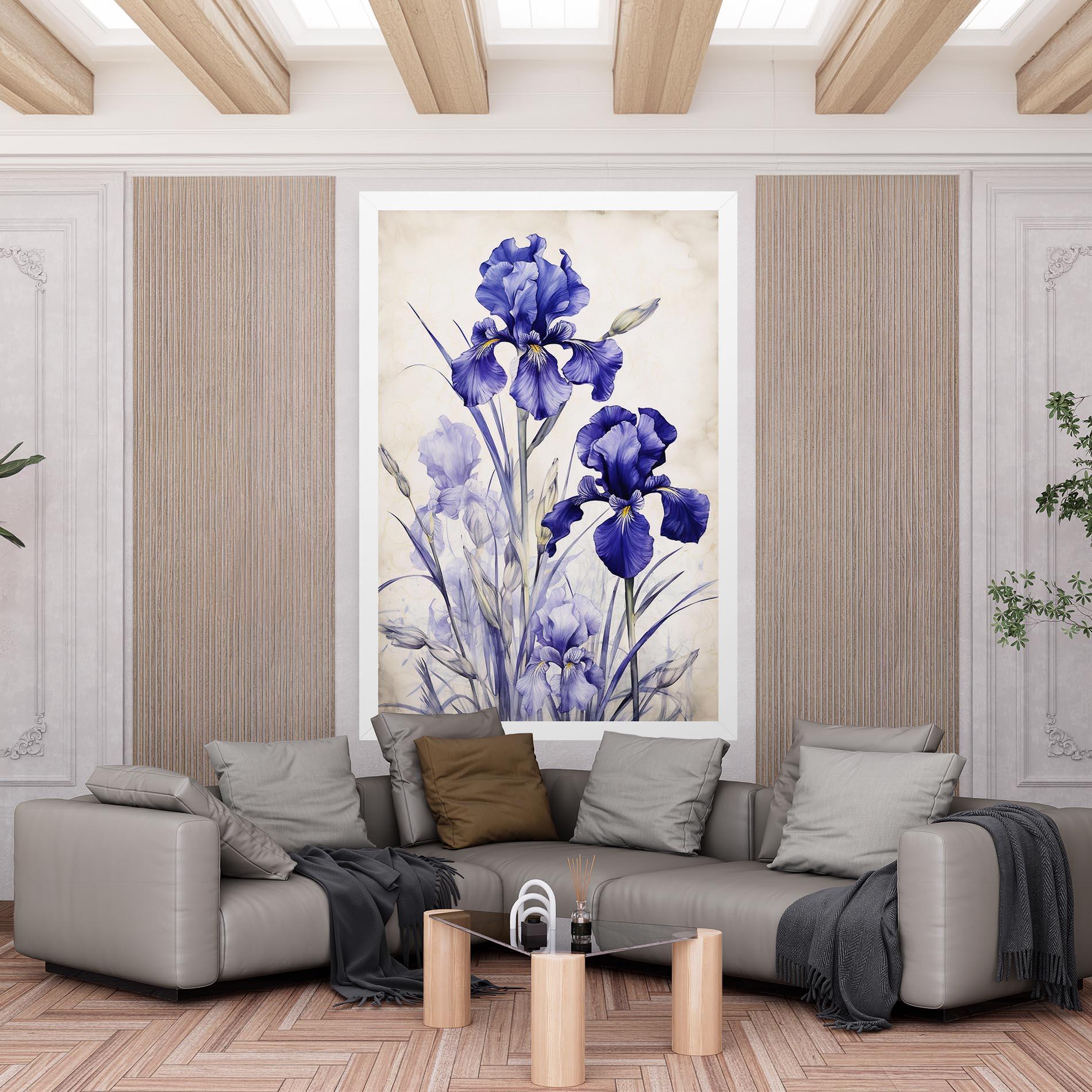 Leinwandbild Irises Painting mockup 6