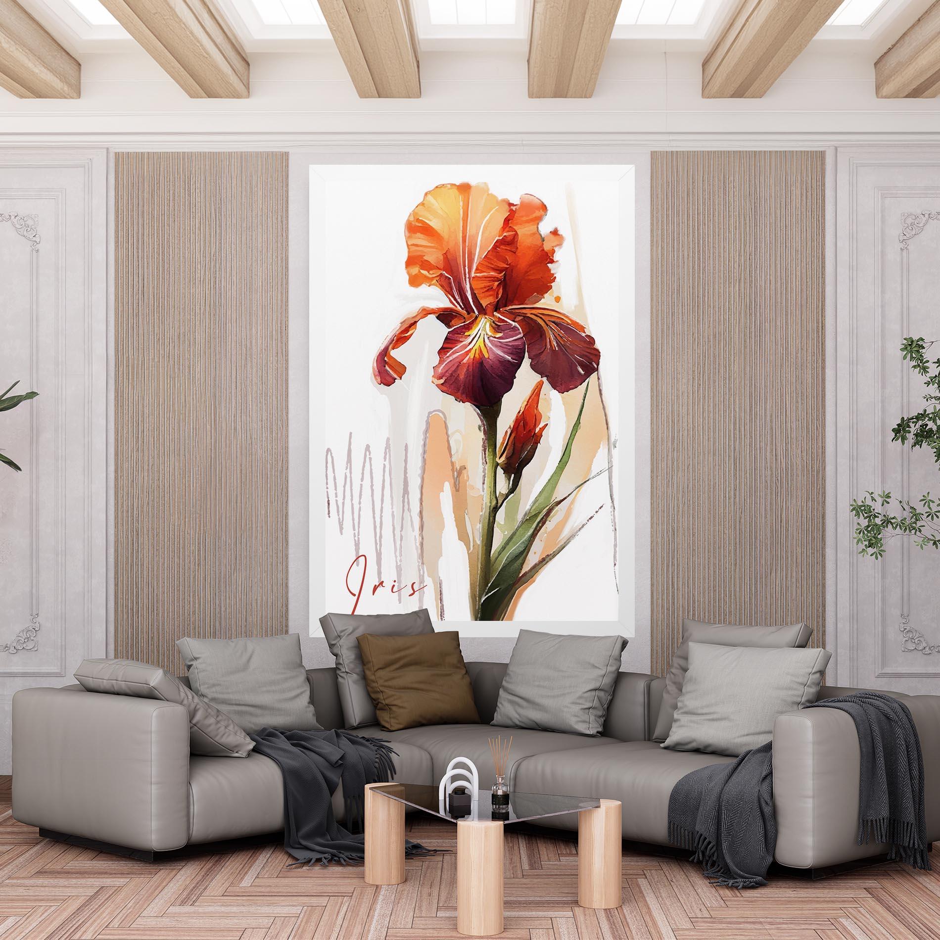 Leinwandbild Orange Iris mockup 6