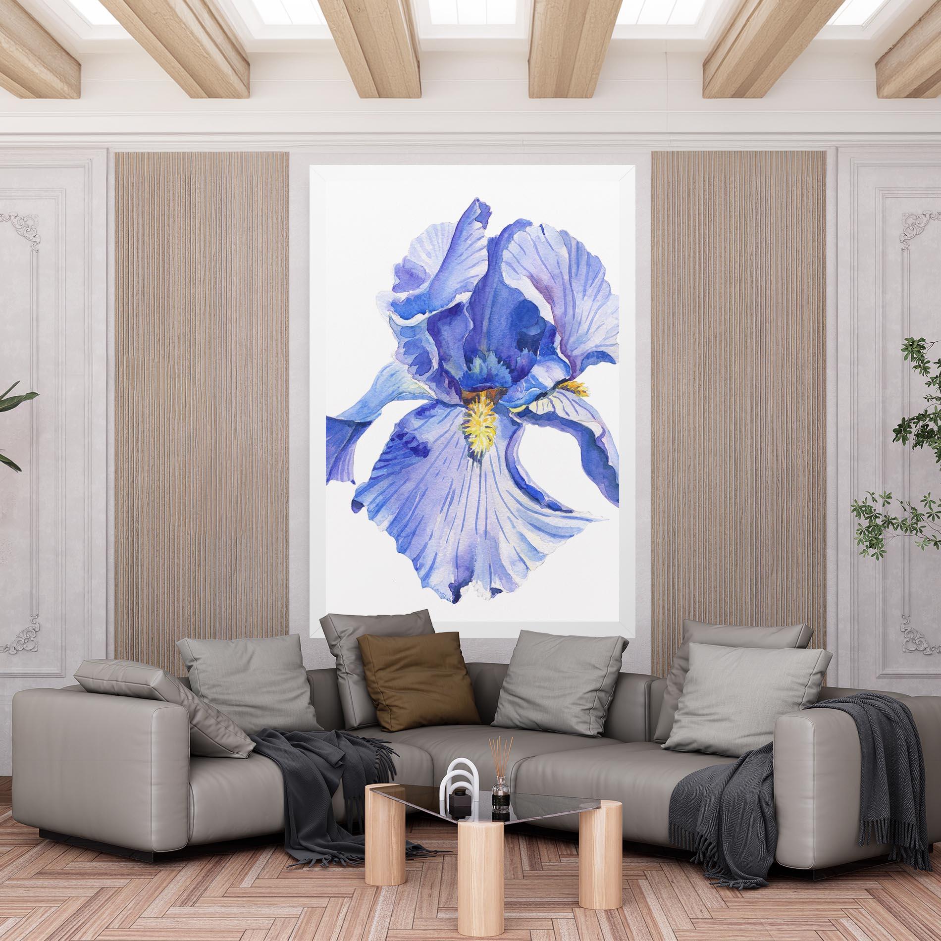 Leinwandbild Purple Iris On White mockup 6