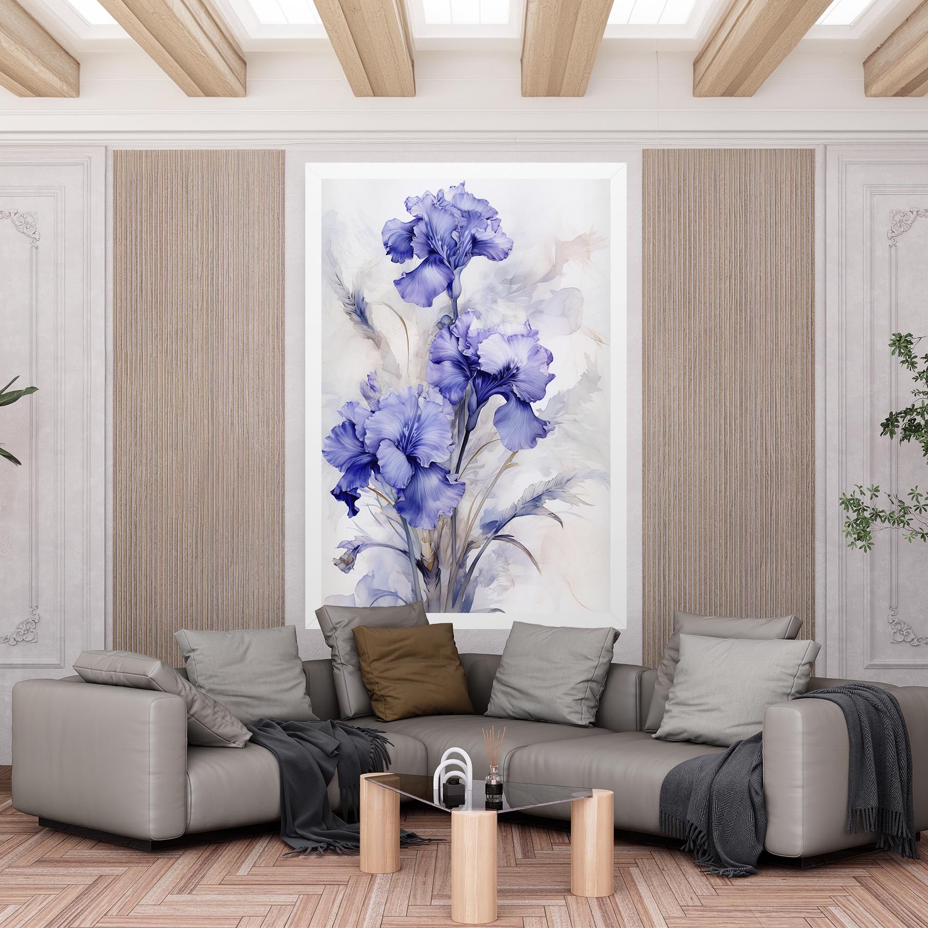 Purple Iris Painting mockup 6