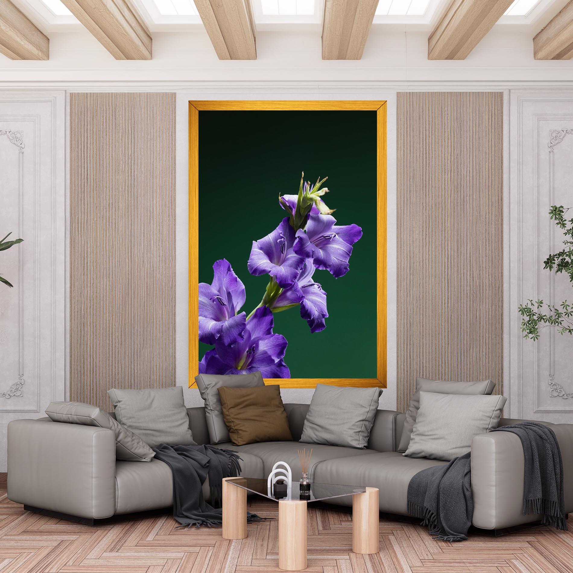 Leinwandbild Iris On Green mockup 6