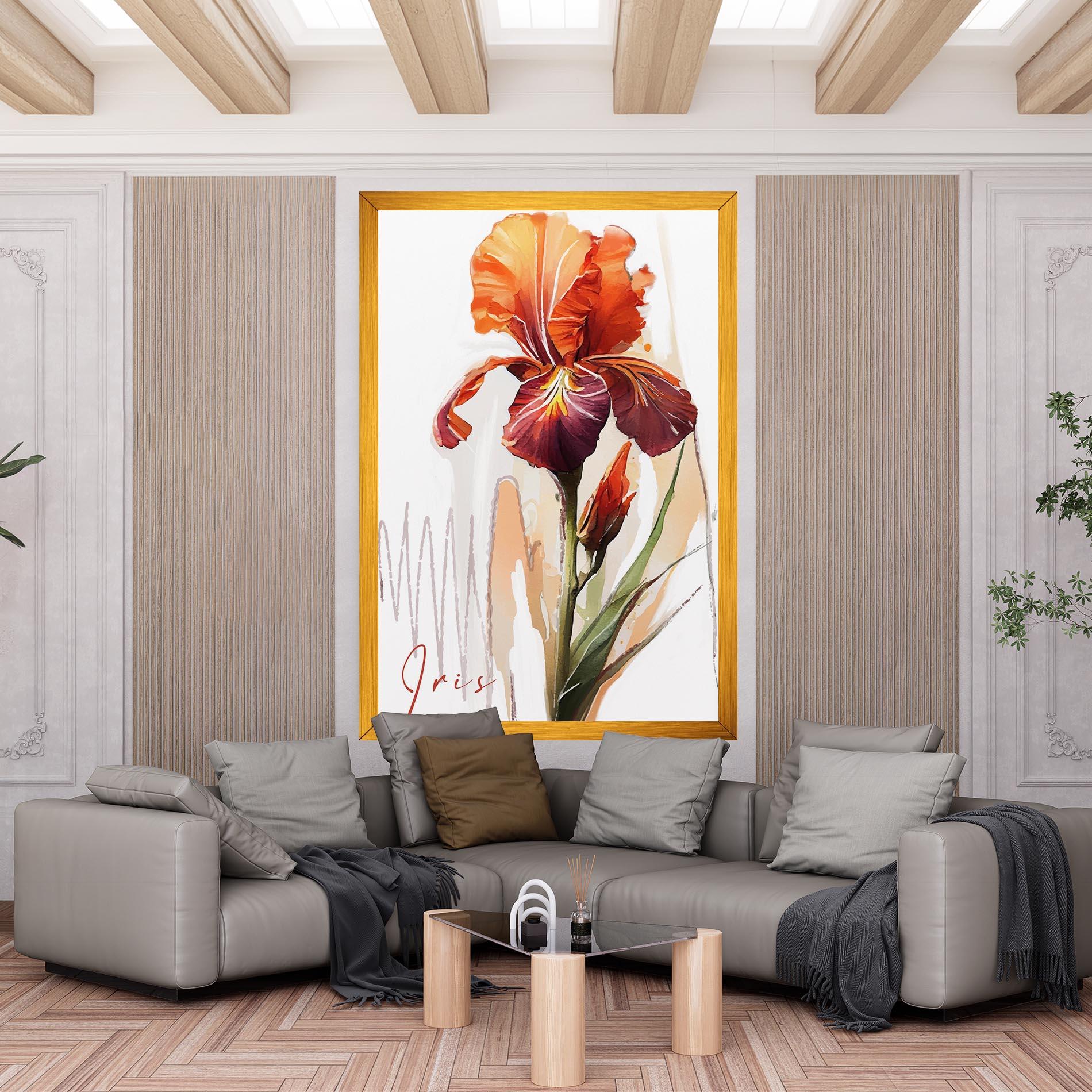 Leinwandbild Orange Iris mockup 6