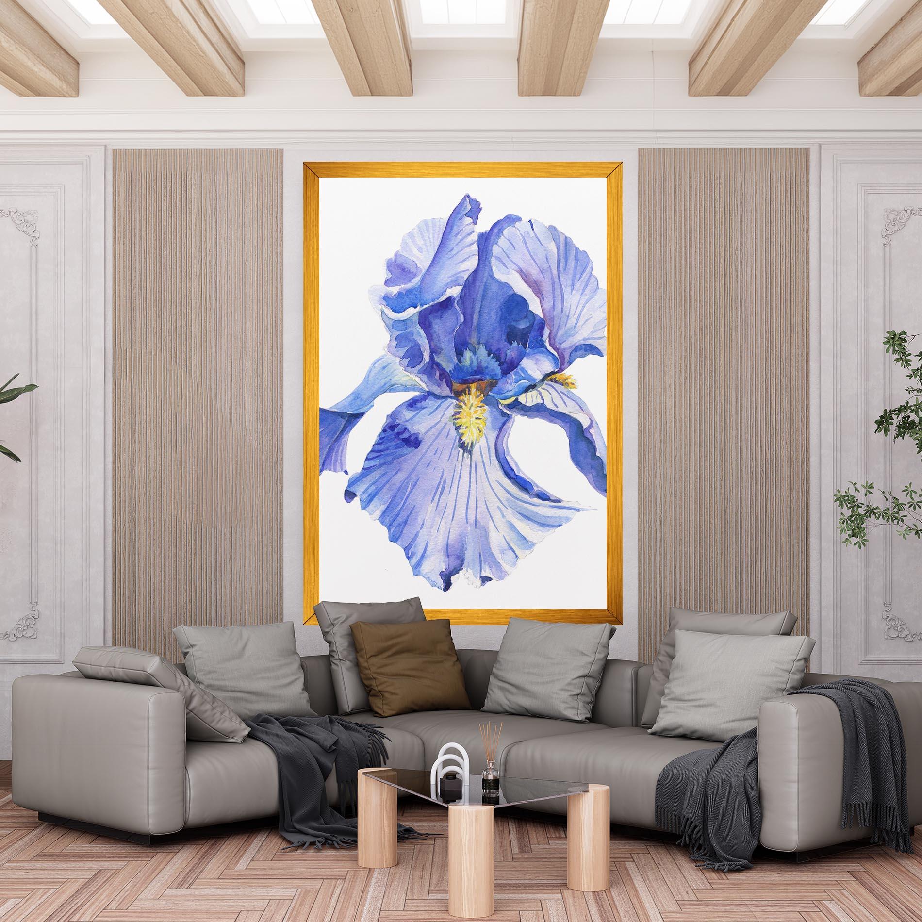 Leinwandbild Purple Iris On White mockup 6