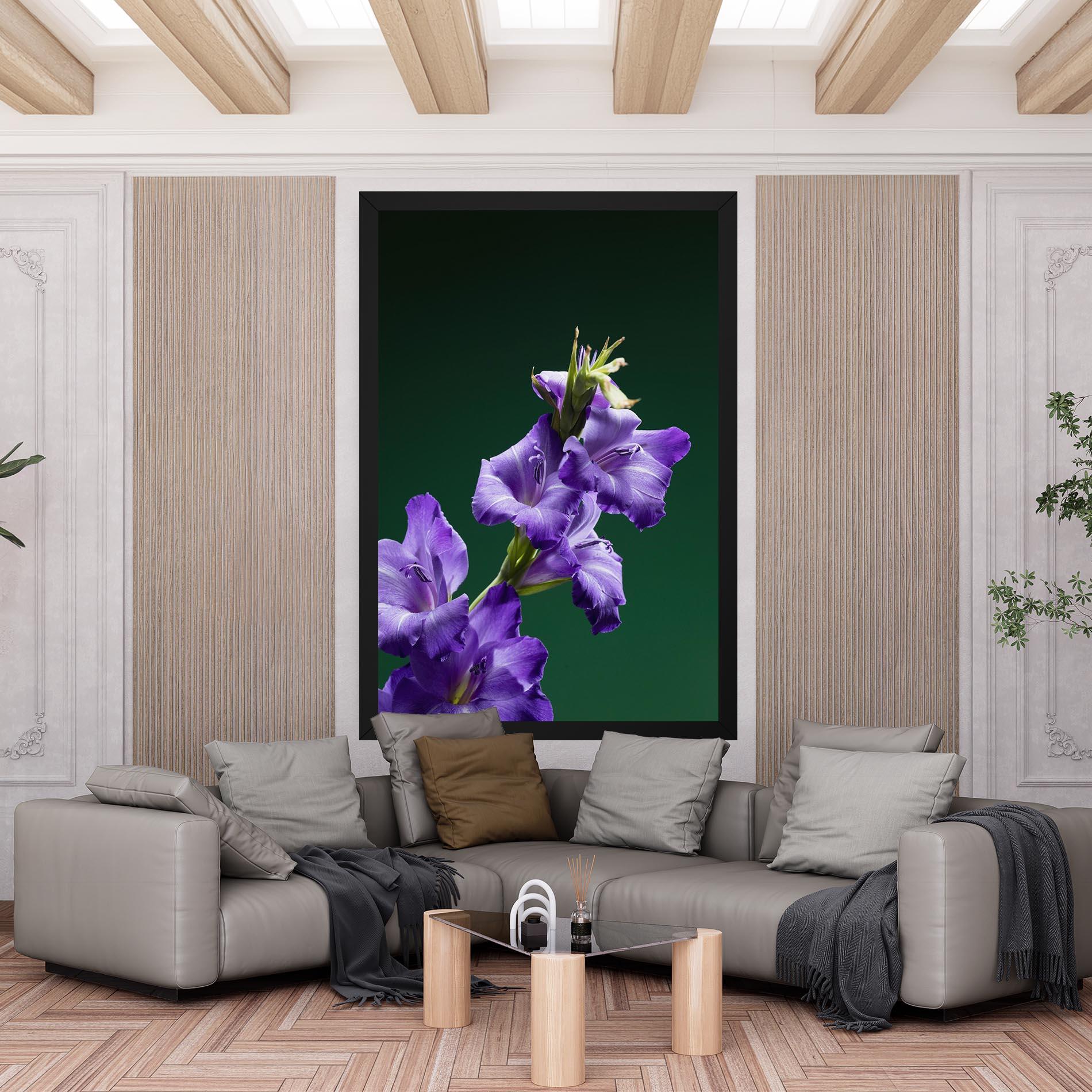 Leinwandbild Iris On Green mockup 6