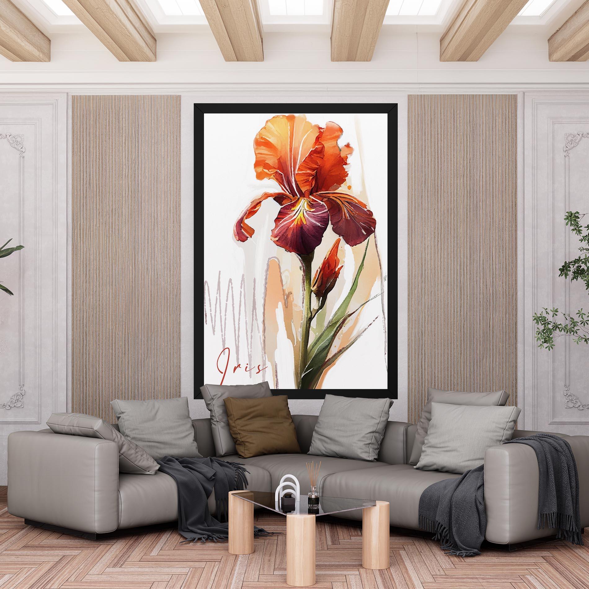 Leinwandbild Orange Iris mockup 6