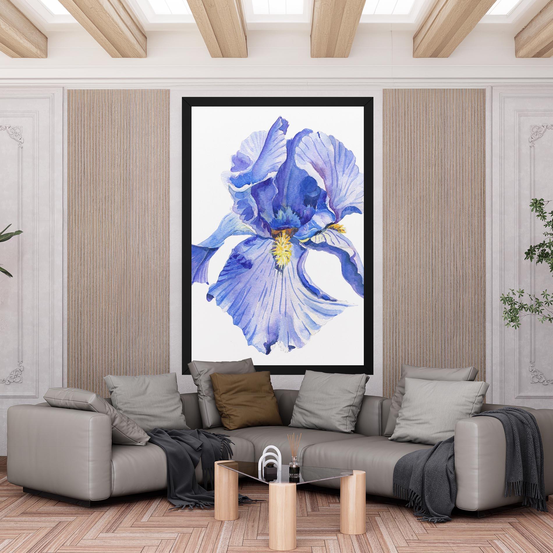 Leinwandbild Purple Iris On White mockup 6