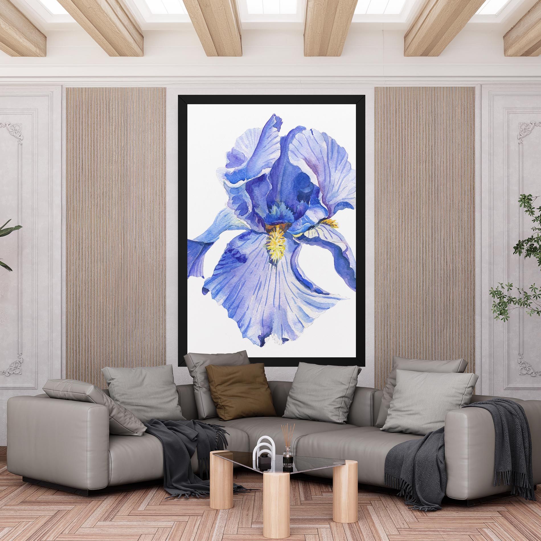 Purple Iris On White mockup 6