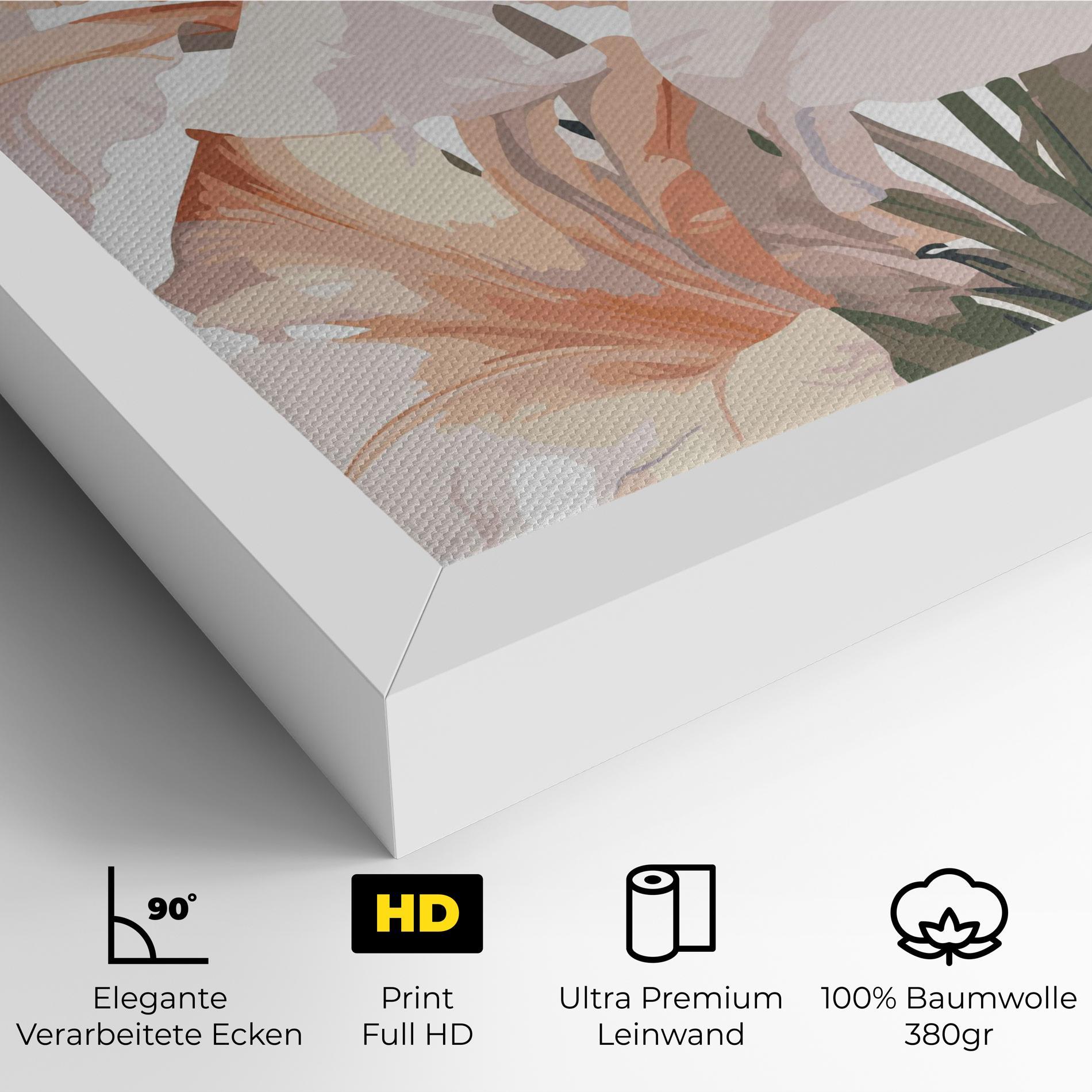 Leinwandbild Light Orange Iris mockup 4