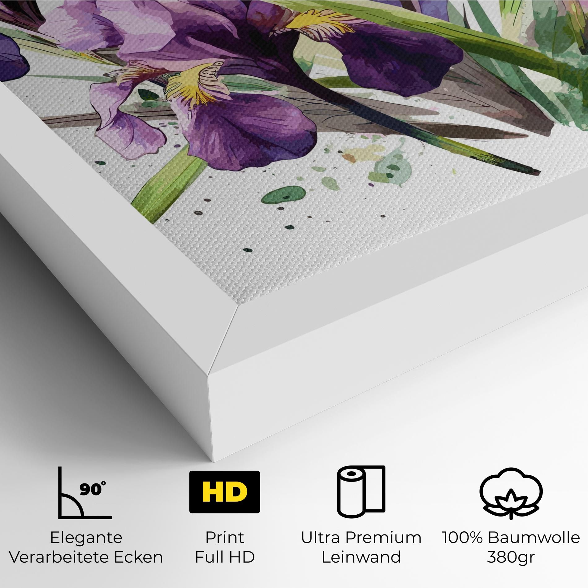 Watercolor Purple Iris mockup 4