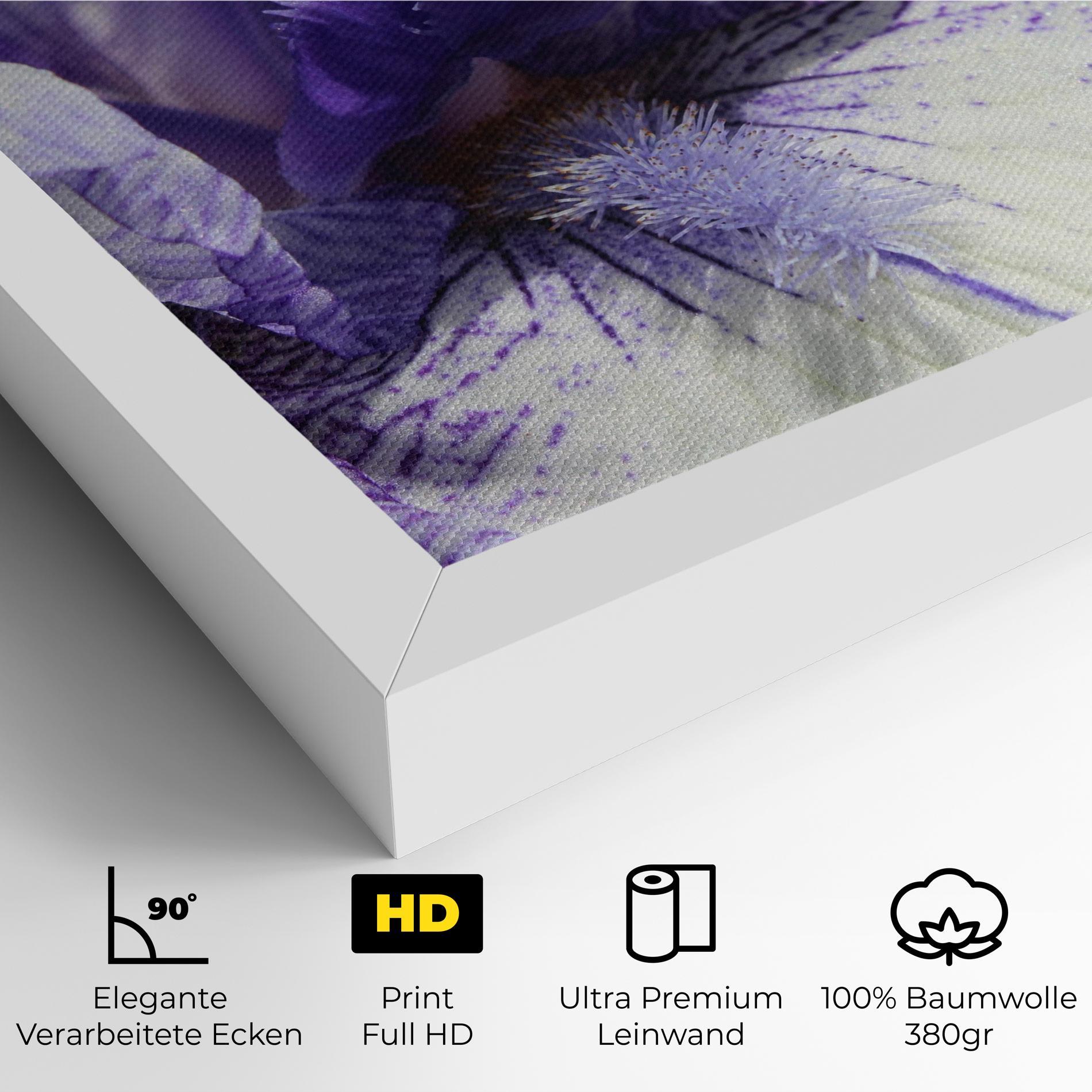 Leinwandbild White Purple Iris mockup 4