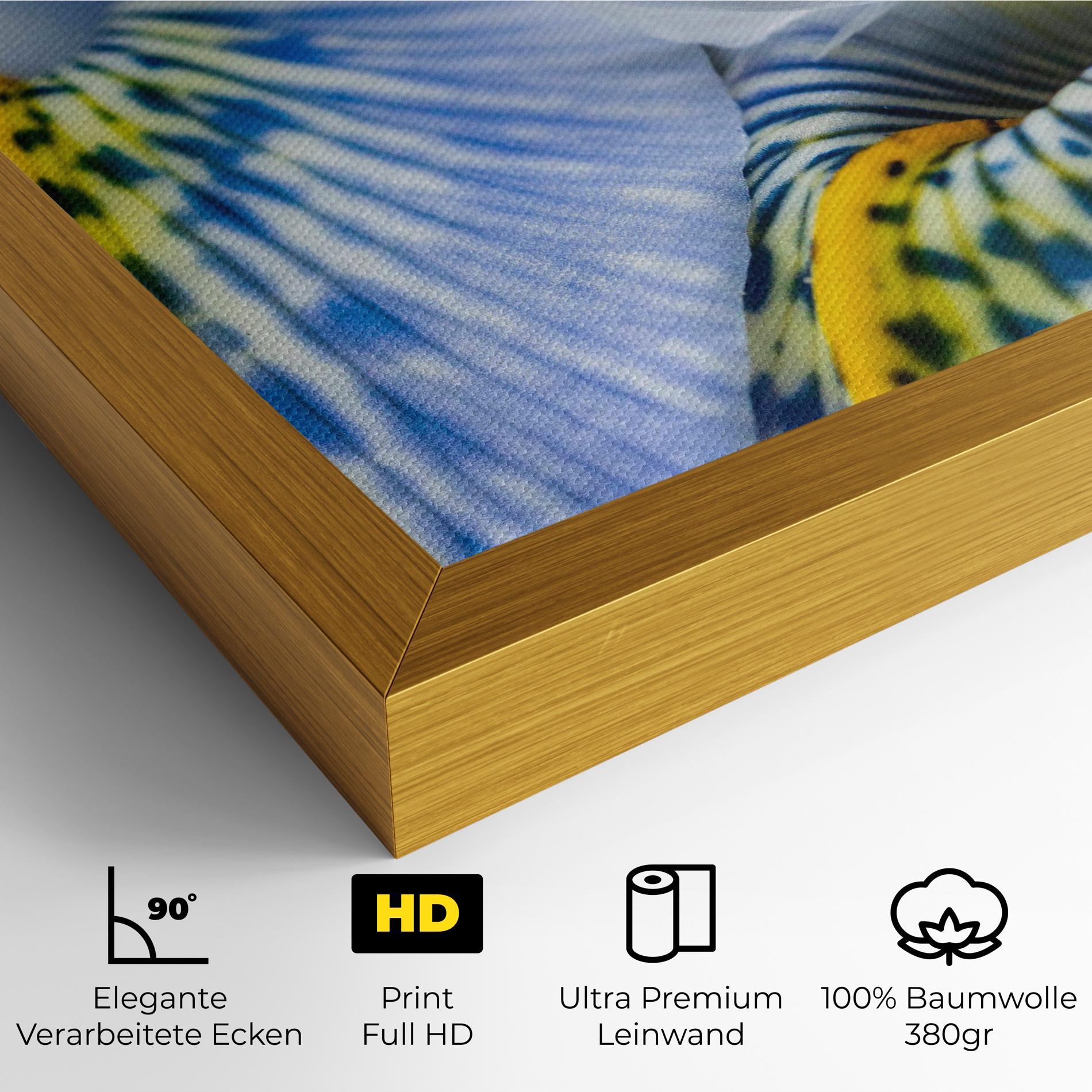 Leinwandbild Blue Yellow Iris mockup 4