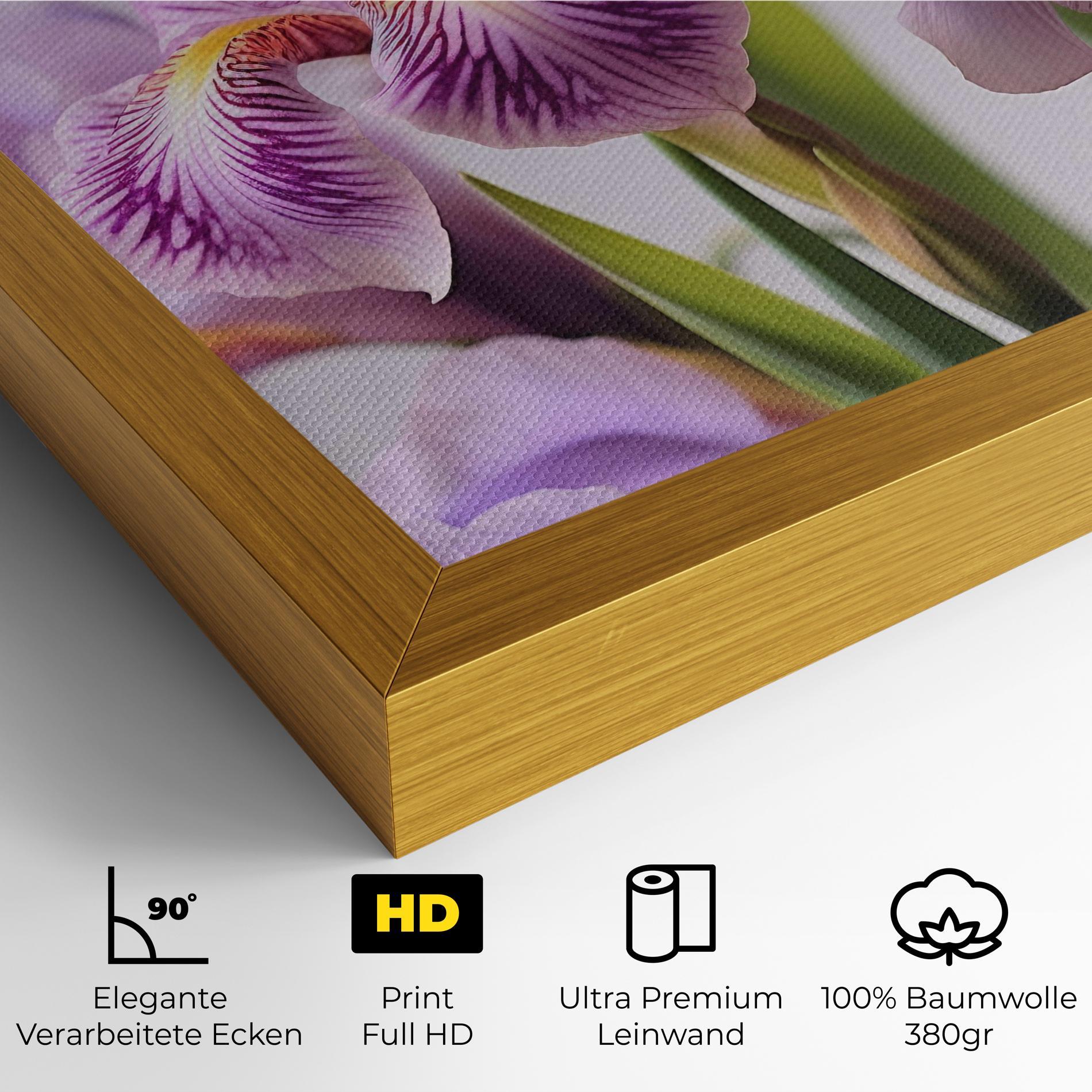 Leinwandbild Iris In Vase mockup 4