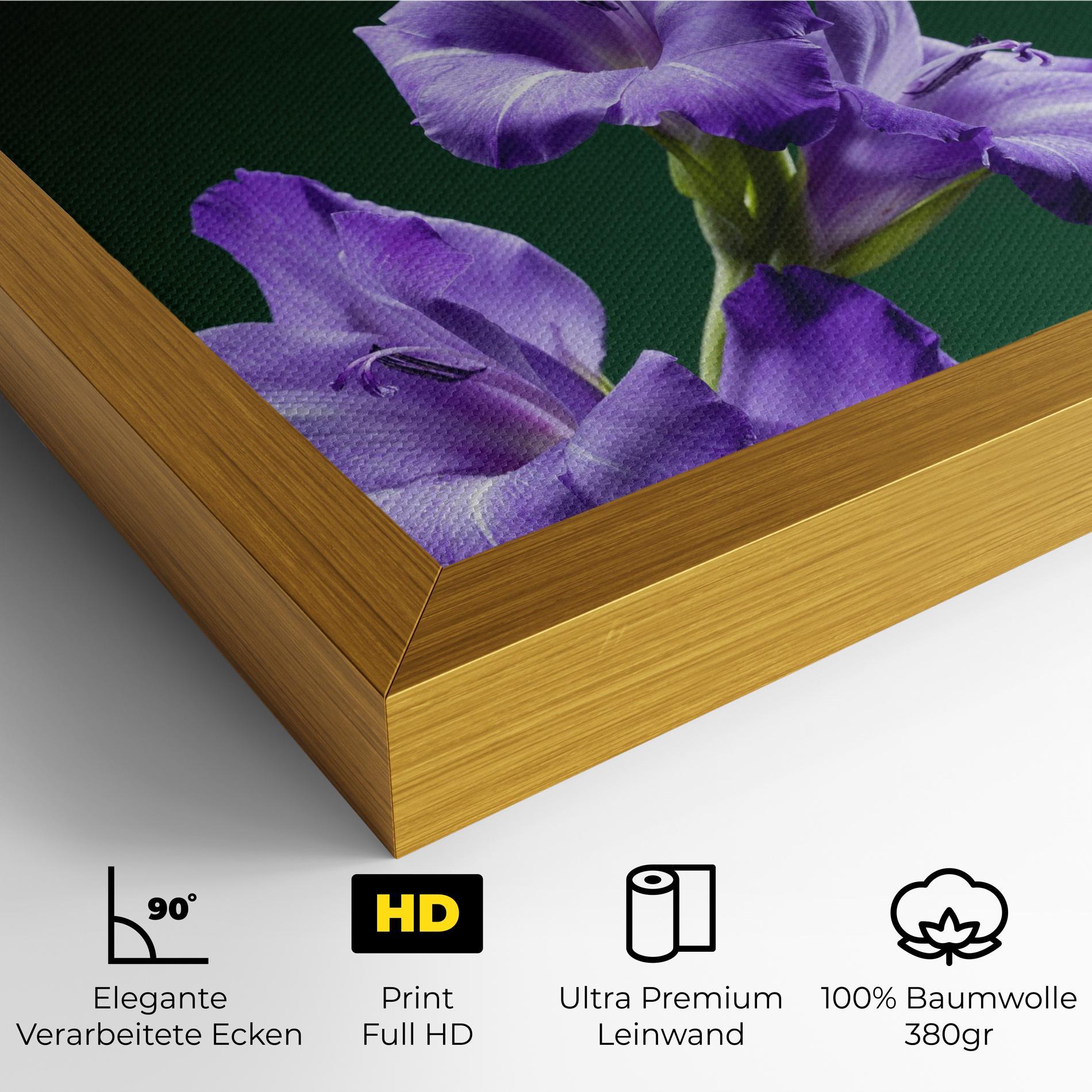 Leinwandbild Iris On Green mockup 4