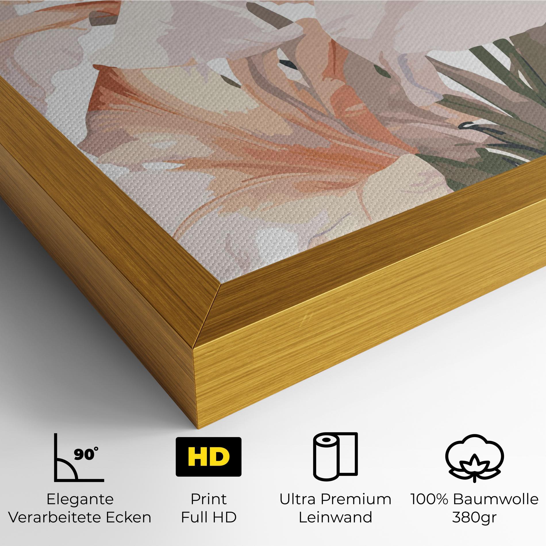 Leinwandbild Light Orange Iris mockup 4