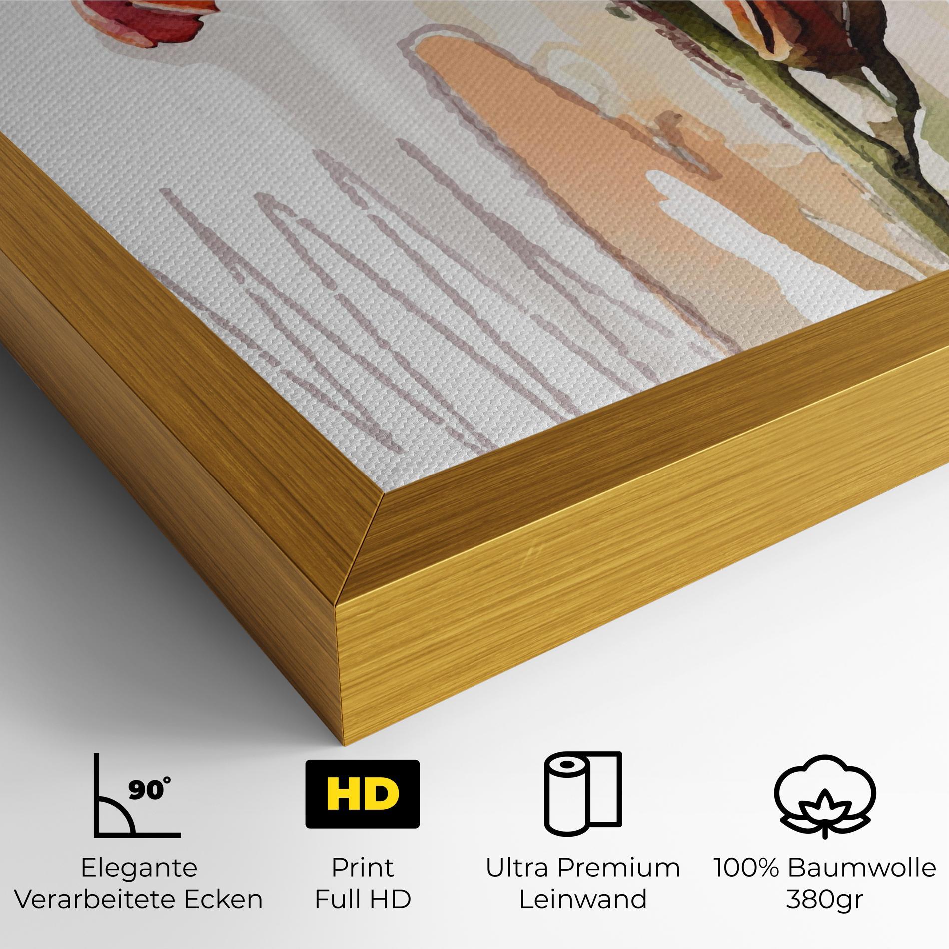 Leinwandbild Orange Iris mockup 4