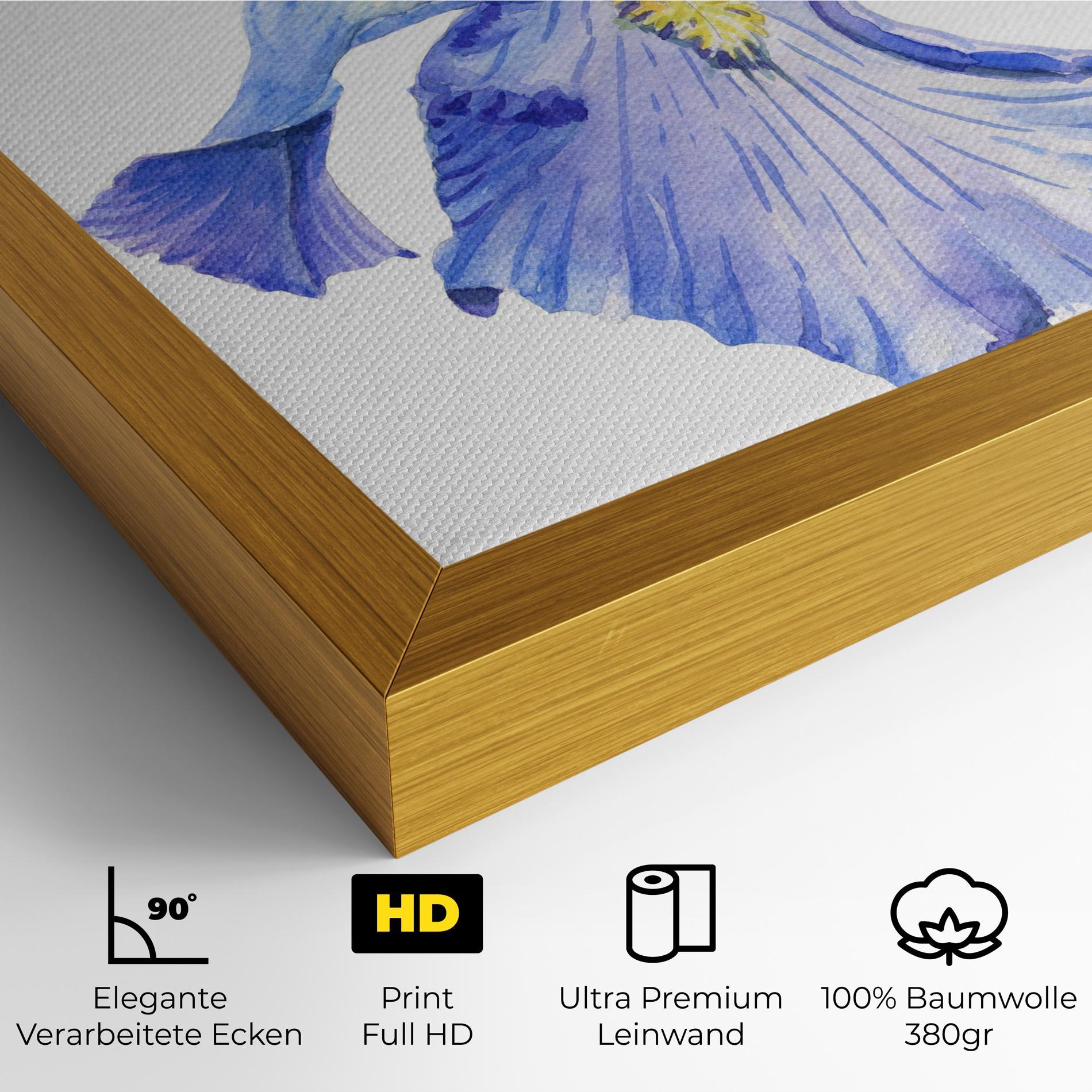 Leinwandbild Purple Iris On White mockup 4