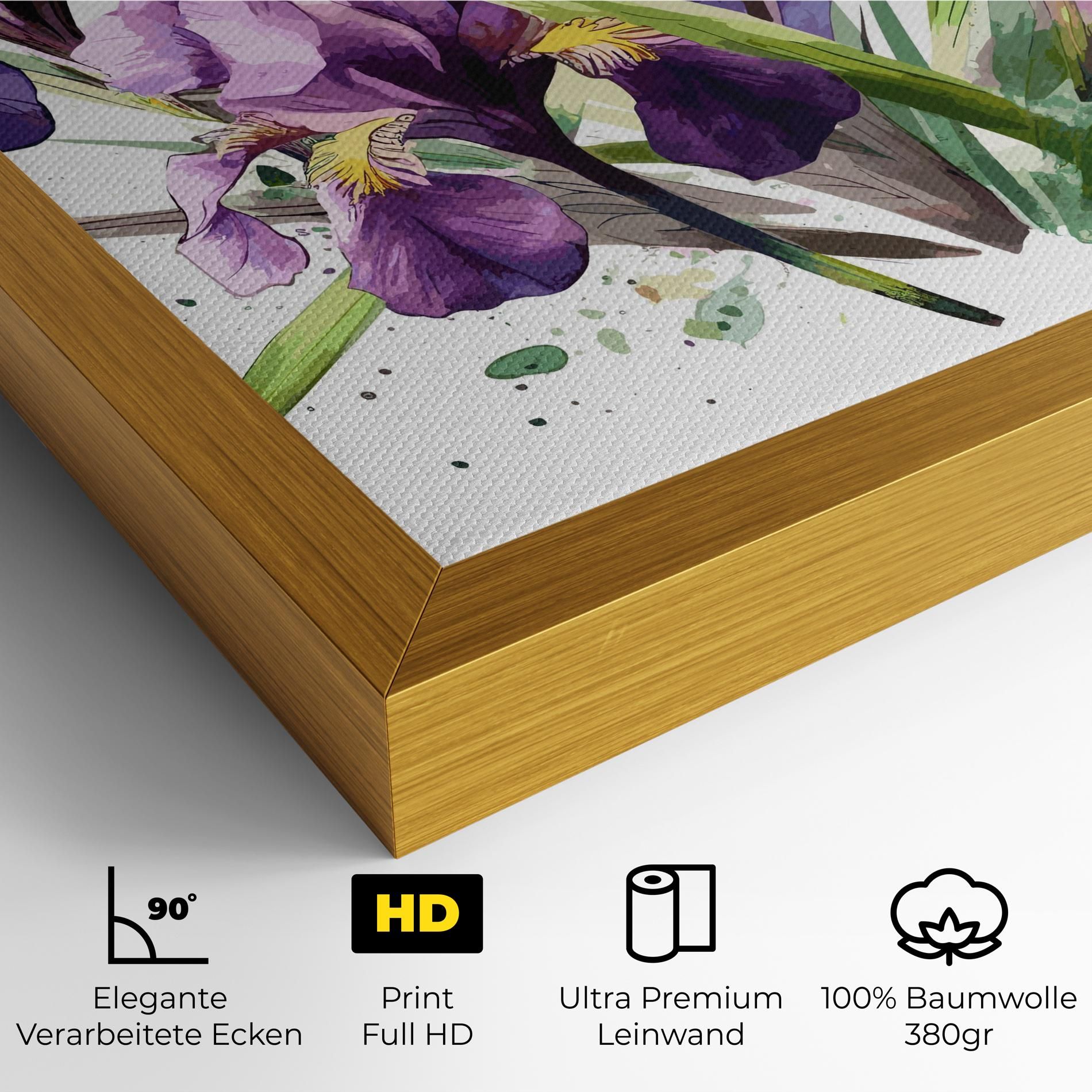 Watercolor Purple Iris mockup 4