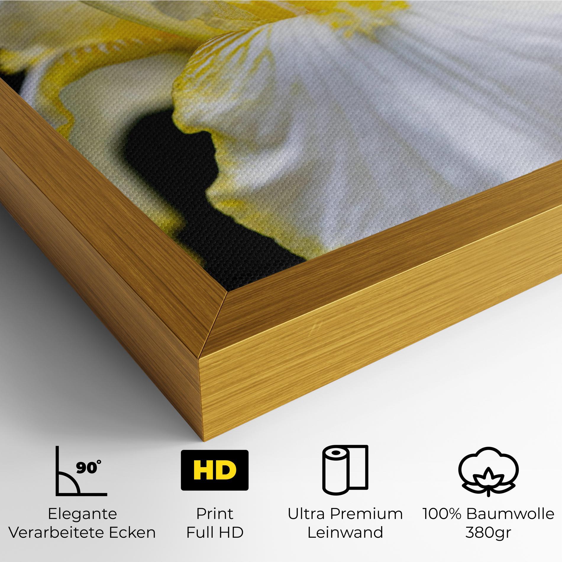Leinwandbild White Yellow Iris mockup 4