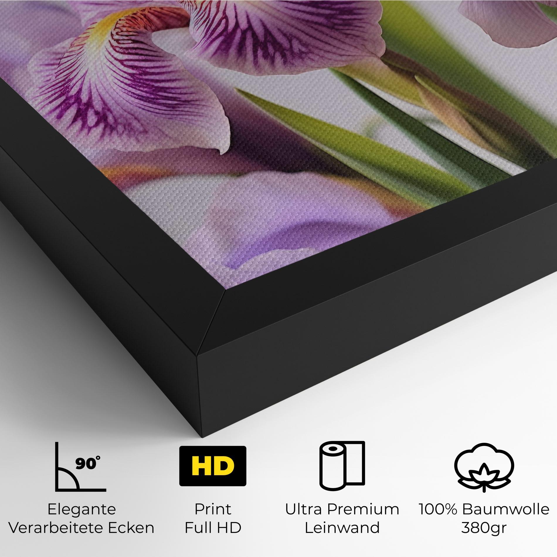 Leinwandbild Iris In Vase mockup 4