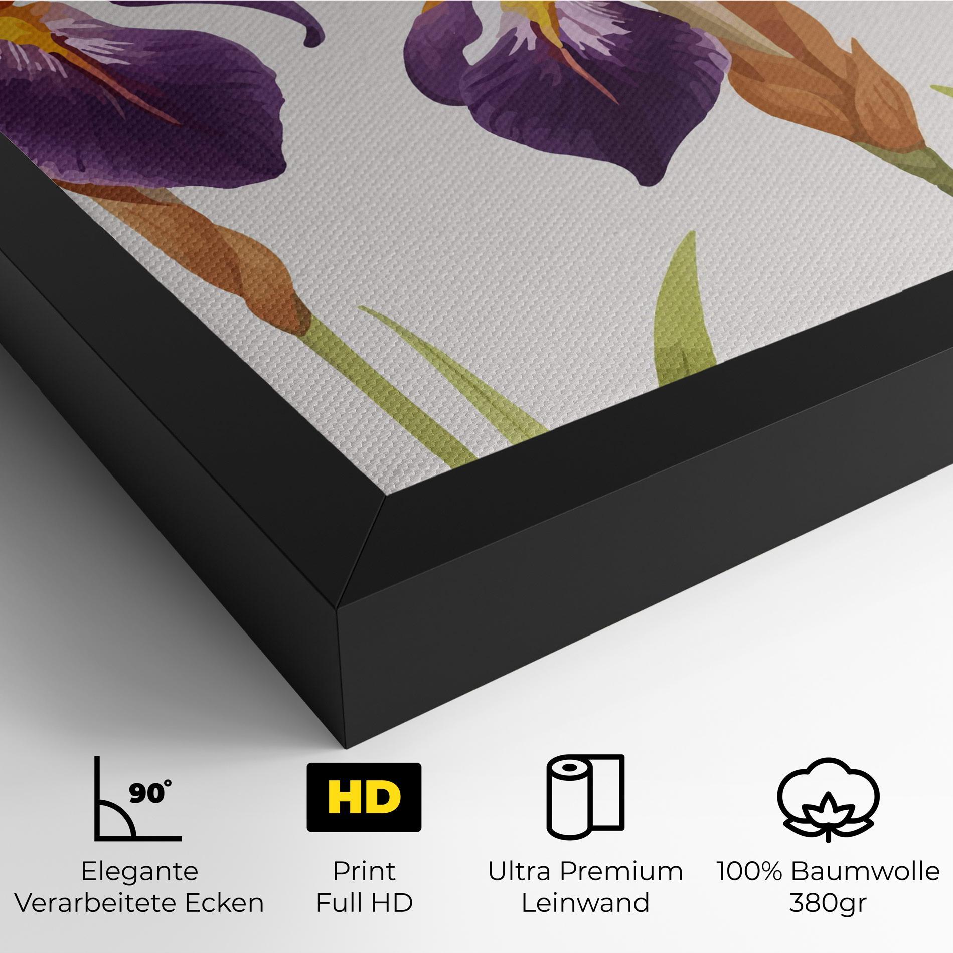 Leinwandbild Iris Leaf mockup 4
