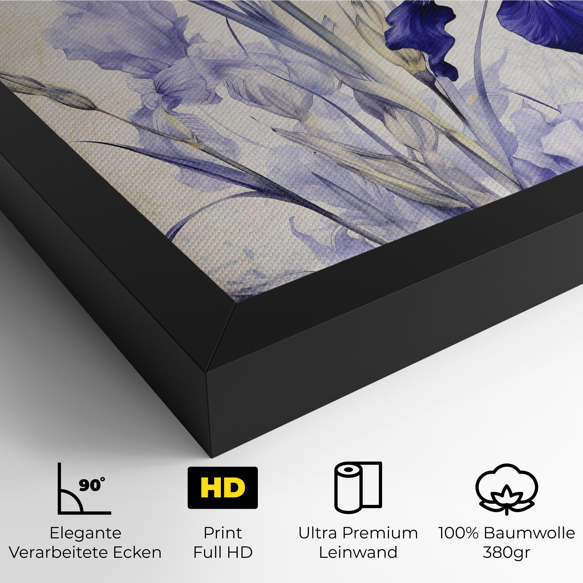 Leinwandbild Irises Painting mockup 4