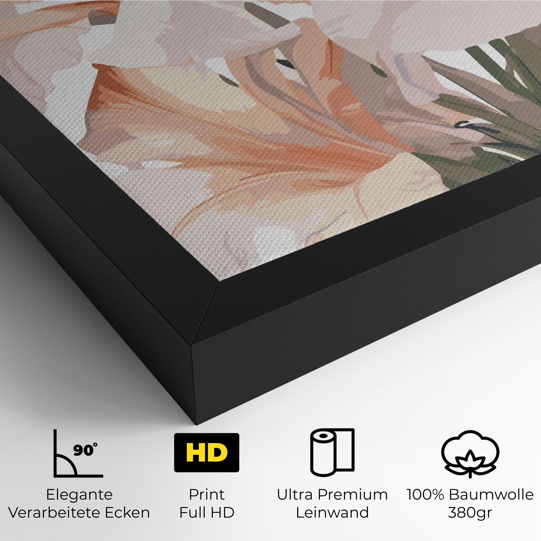 Leinwandbild Light Orange Iris mockup 4