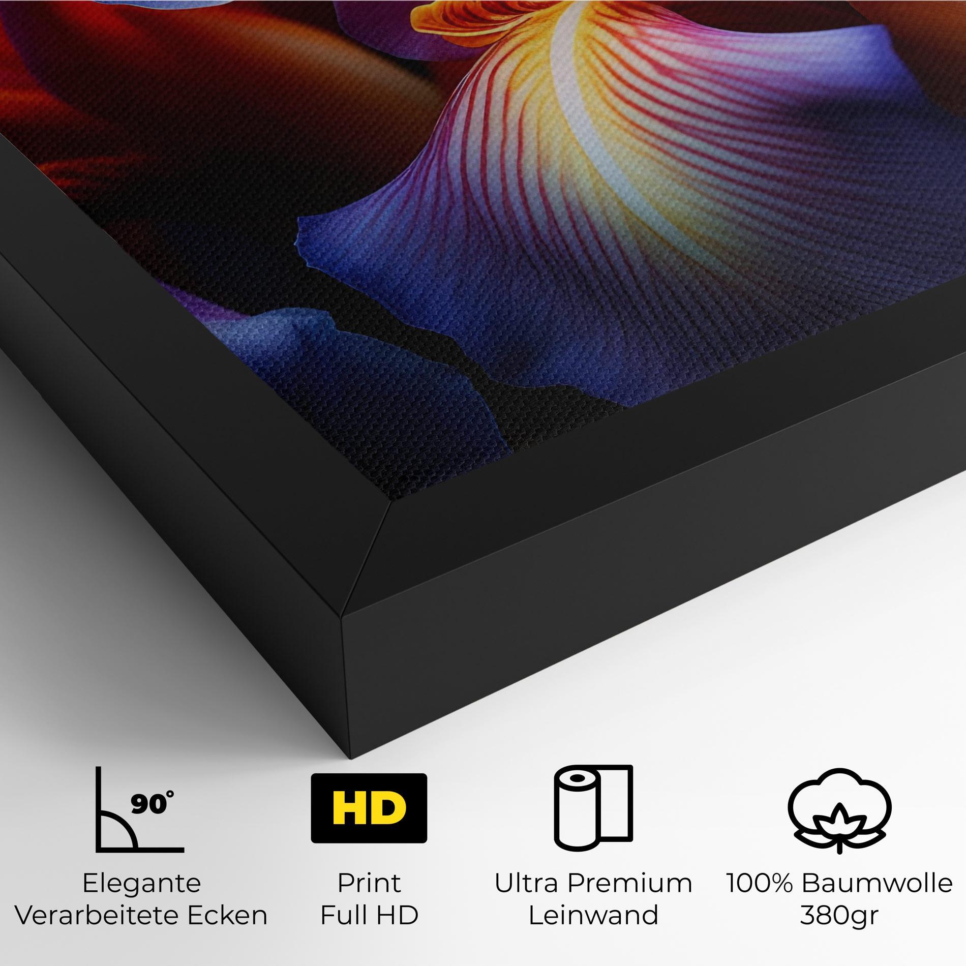 Leinwandbild Orange Purple Iris mockup 4