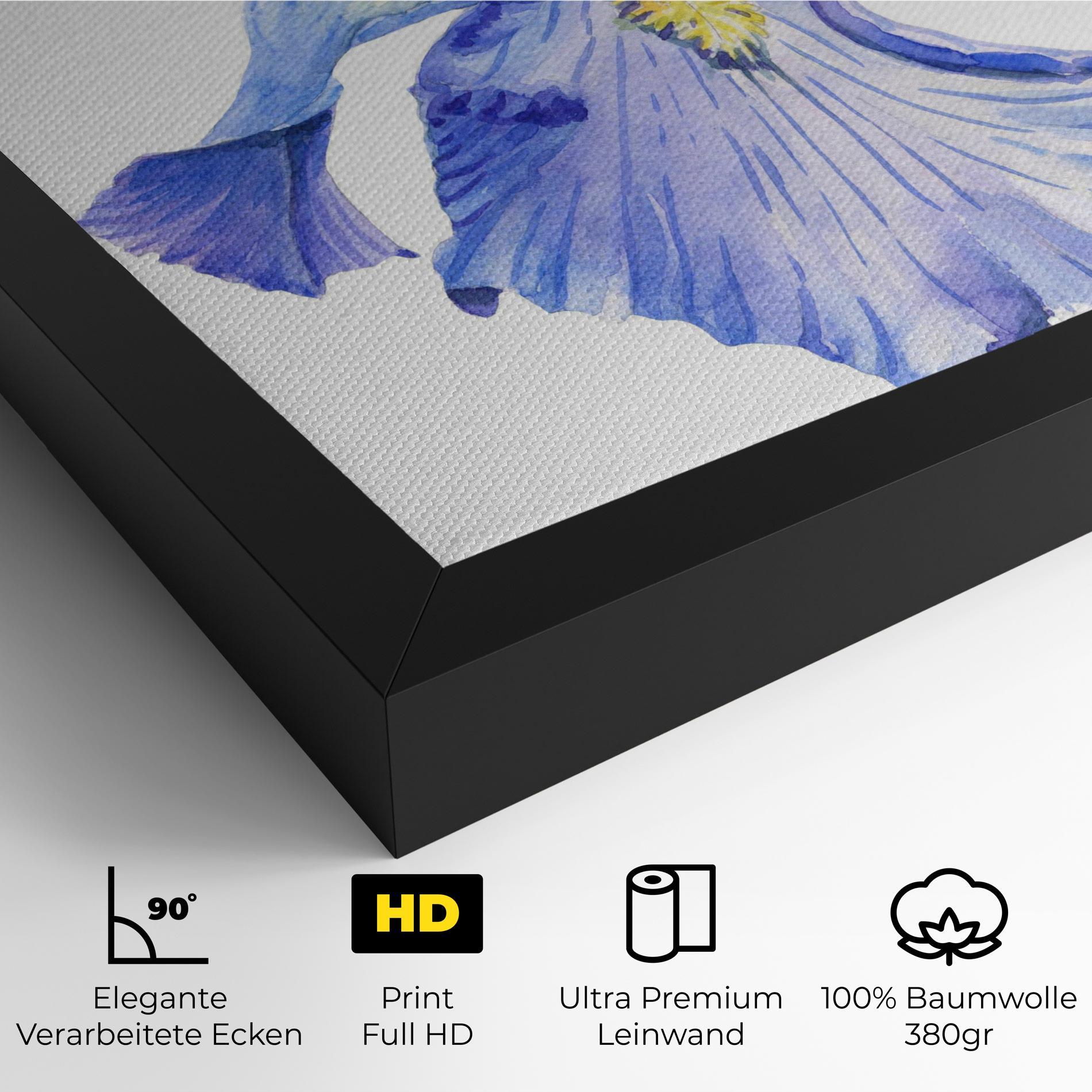 Leinwandbild Purple Iris On White mockup 4