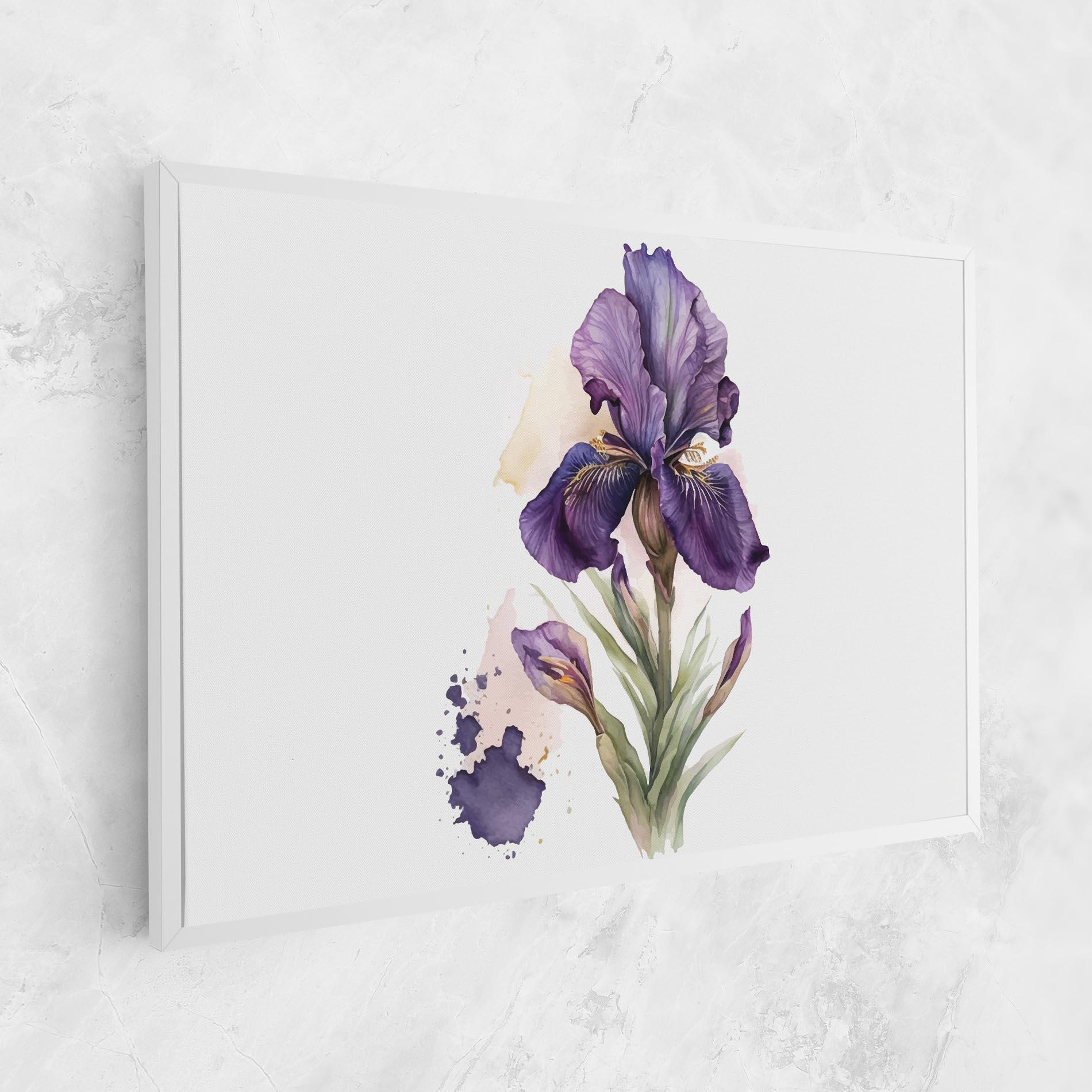 Leinwandbild Beautiful Purple Iris mockup 1