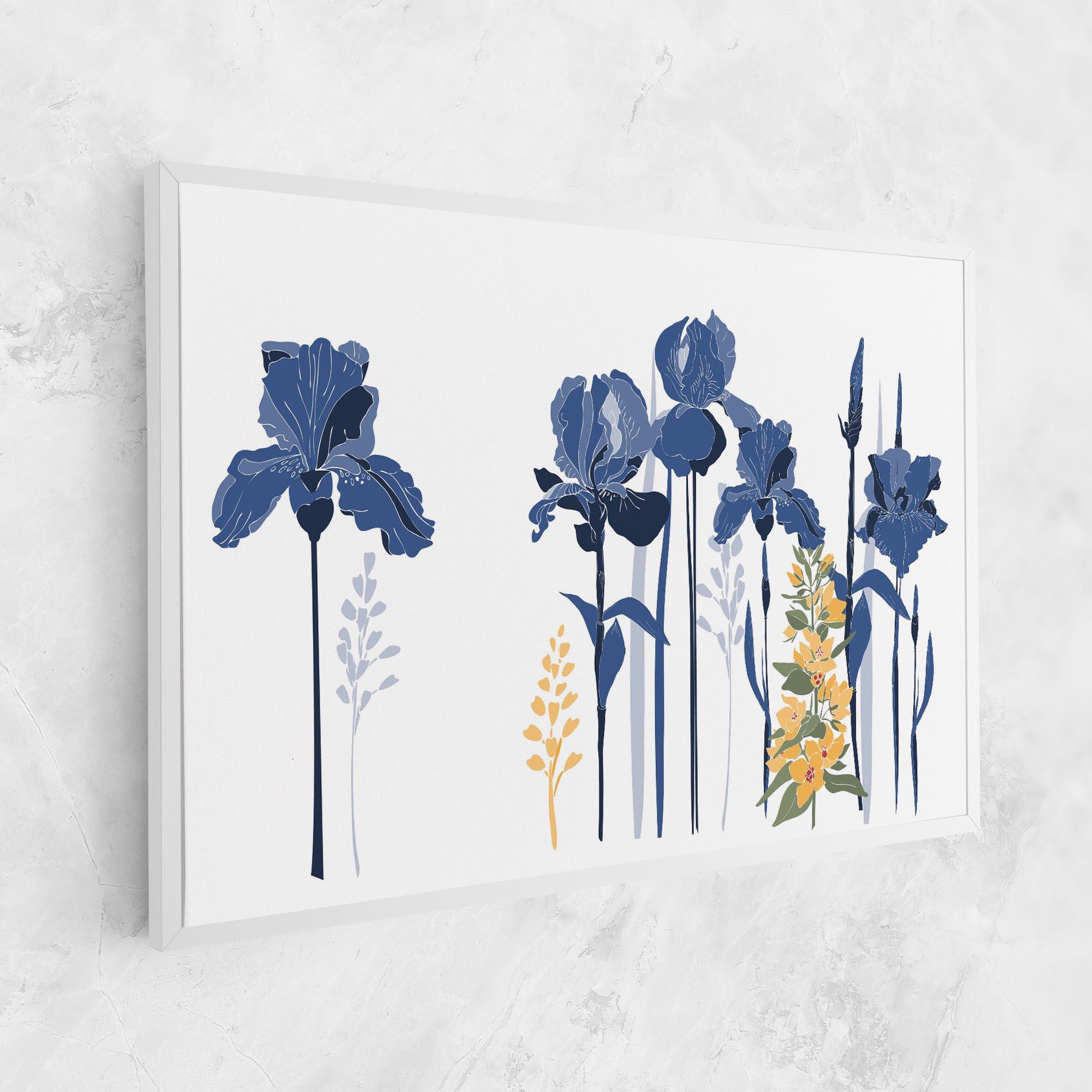Leinwandbild Iris Blue Art mockup 1