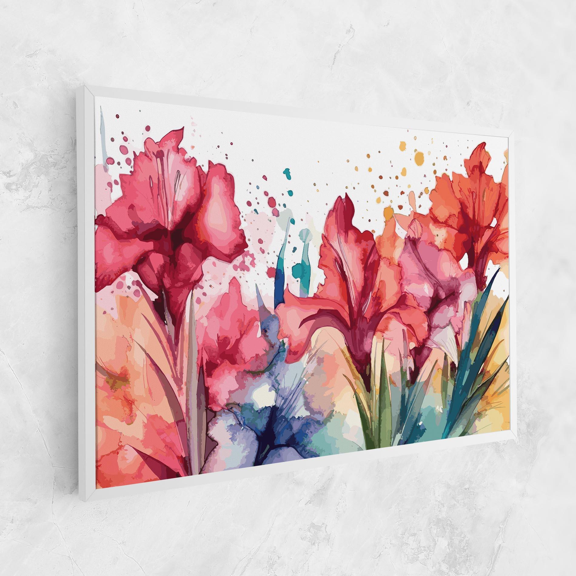 Leinwandbild Pink Blue Iris mockup 1