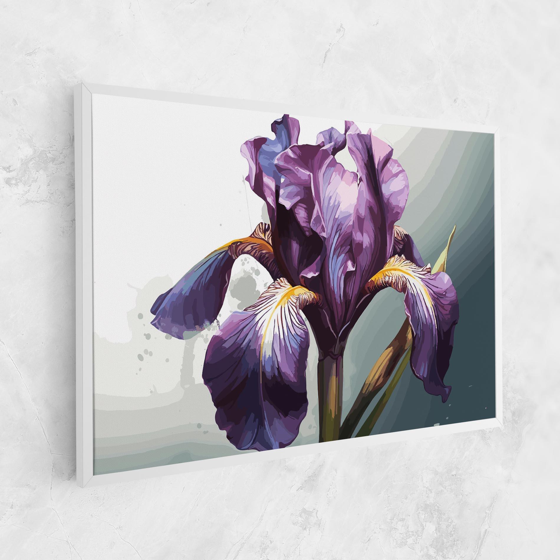 Leinwandbild Purple Blue Iris mockup 1