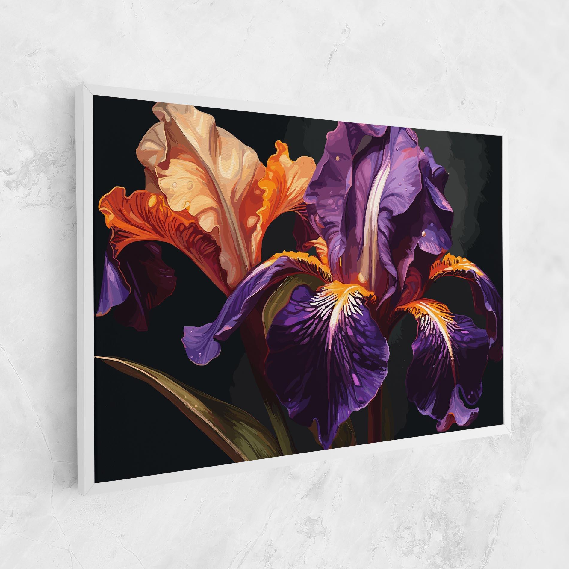 Leinwandbild Purple Orange Iris mockup 1