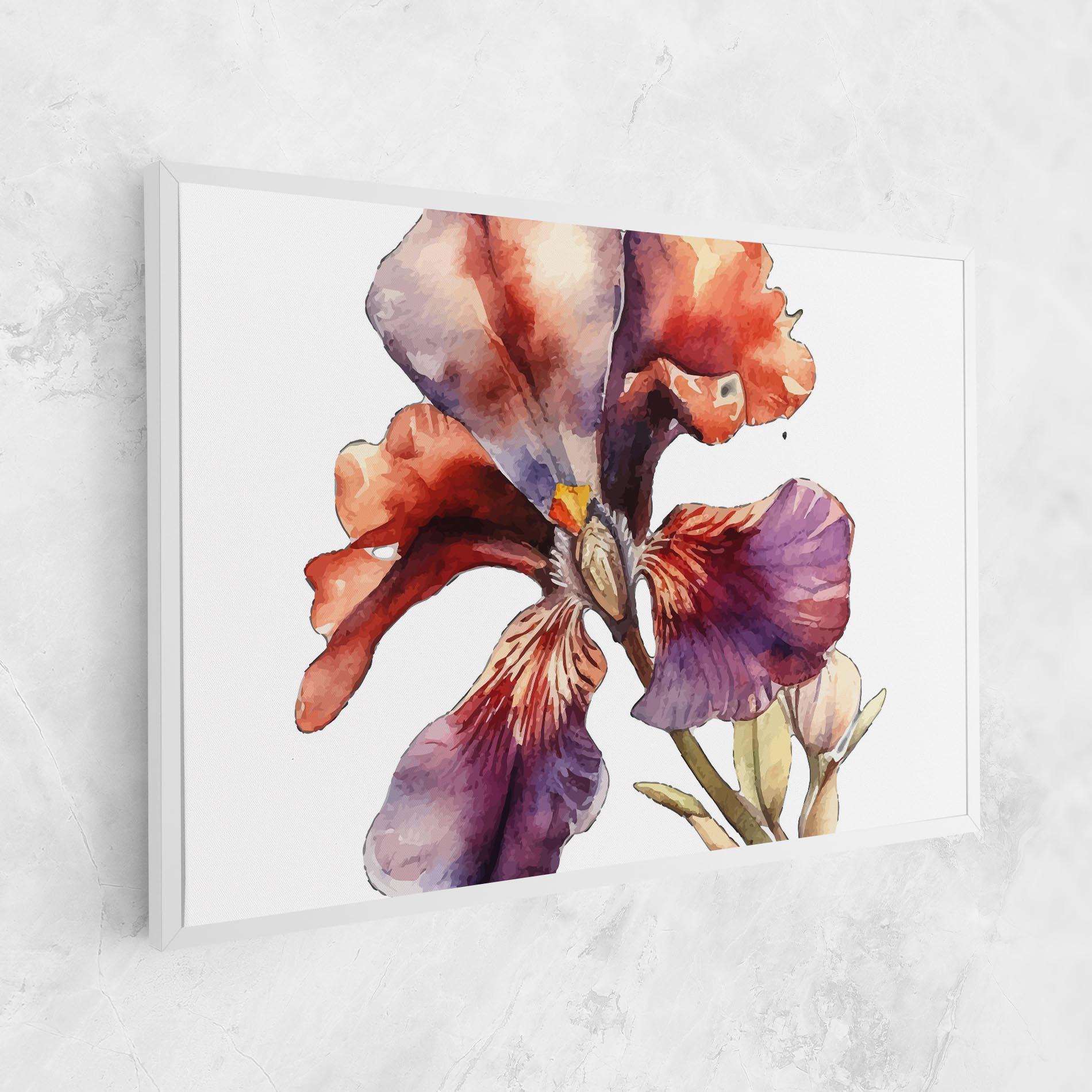 Leinwandbild Watercolor Iris mockup 1