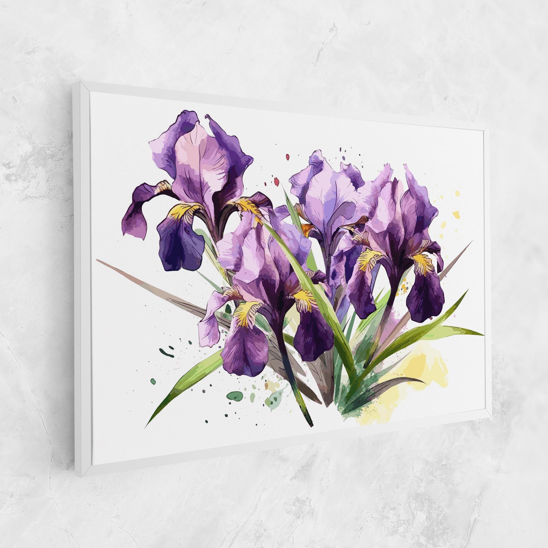 Watercolor Purple Iris mockup 1