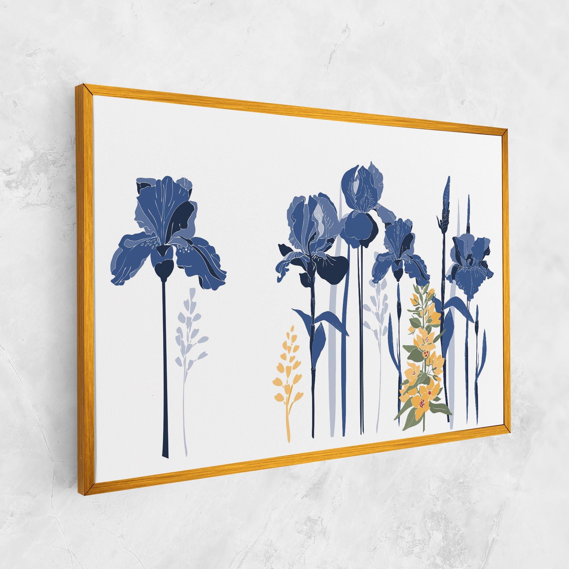 Leinwandbild Iris Blue Art mockup 1