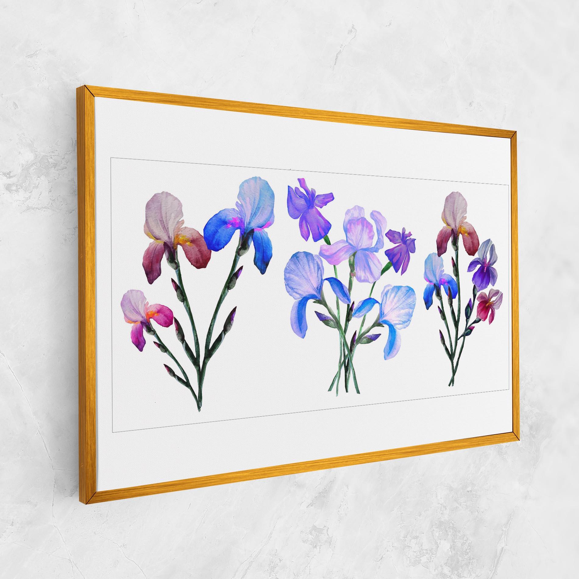 Leinwandbild Iris Set mockup 1