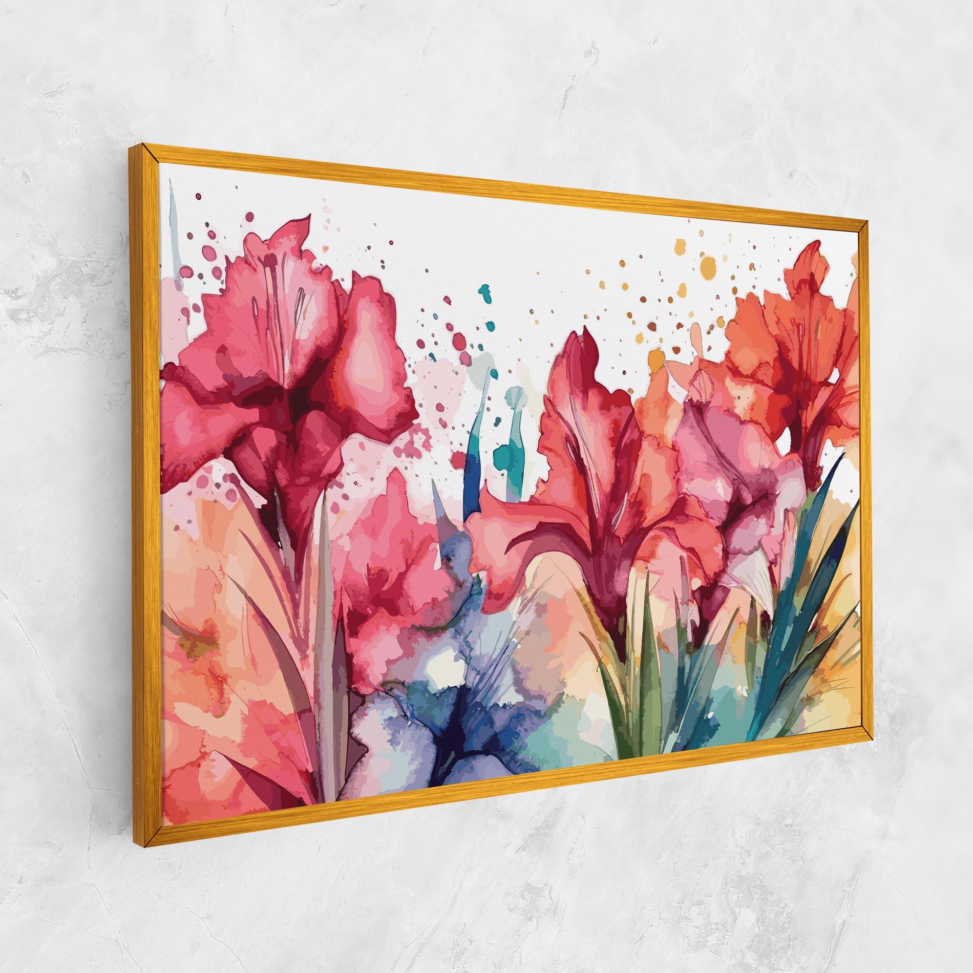 Leinwandbild Pink Blue Iris mockup 1