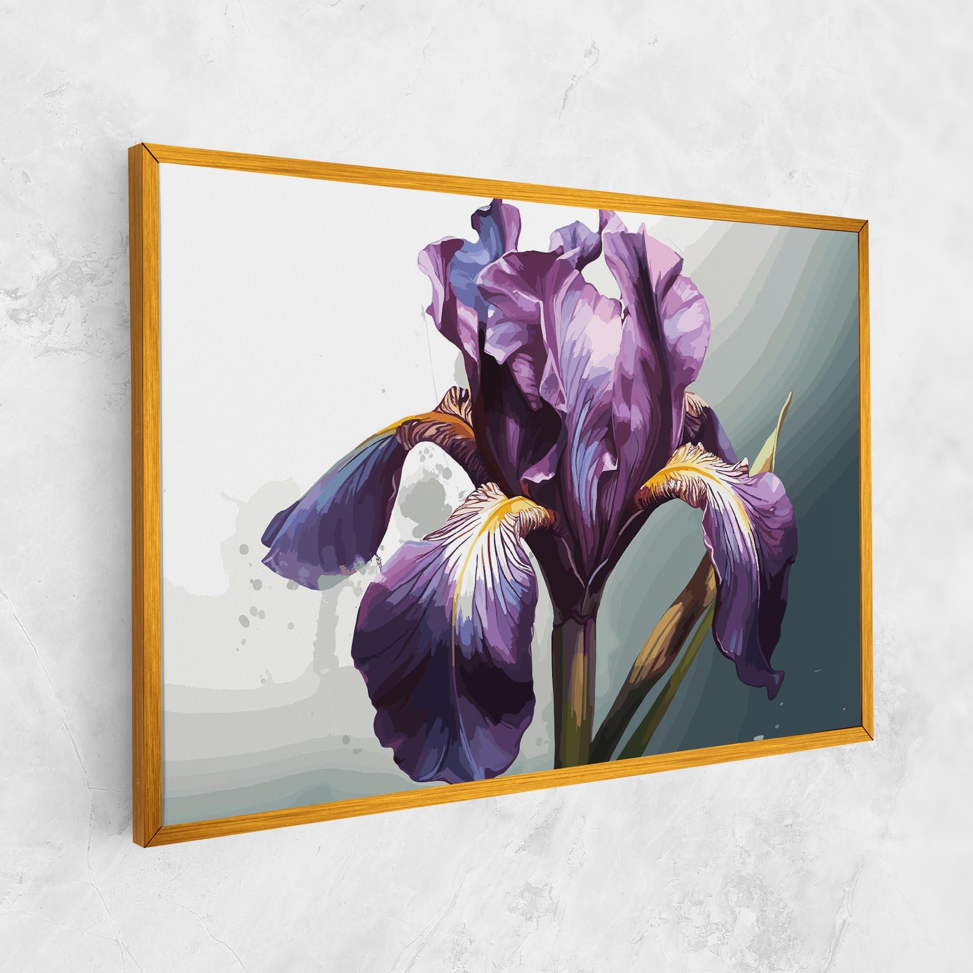 Leinwandbild Purple Blue Iris mockup 1