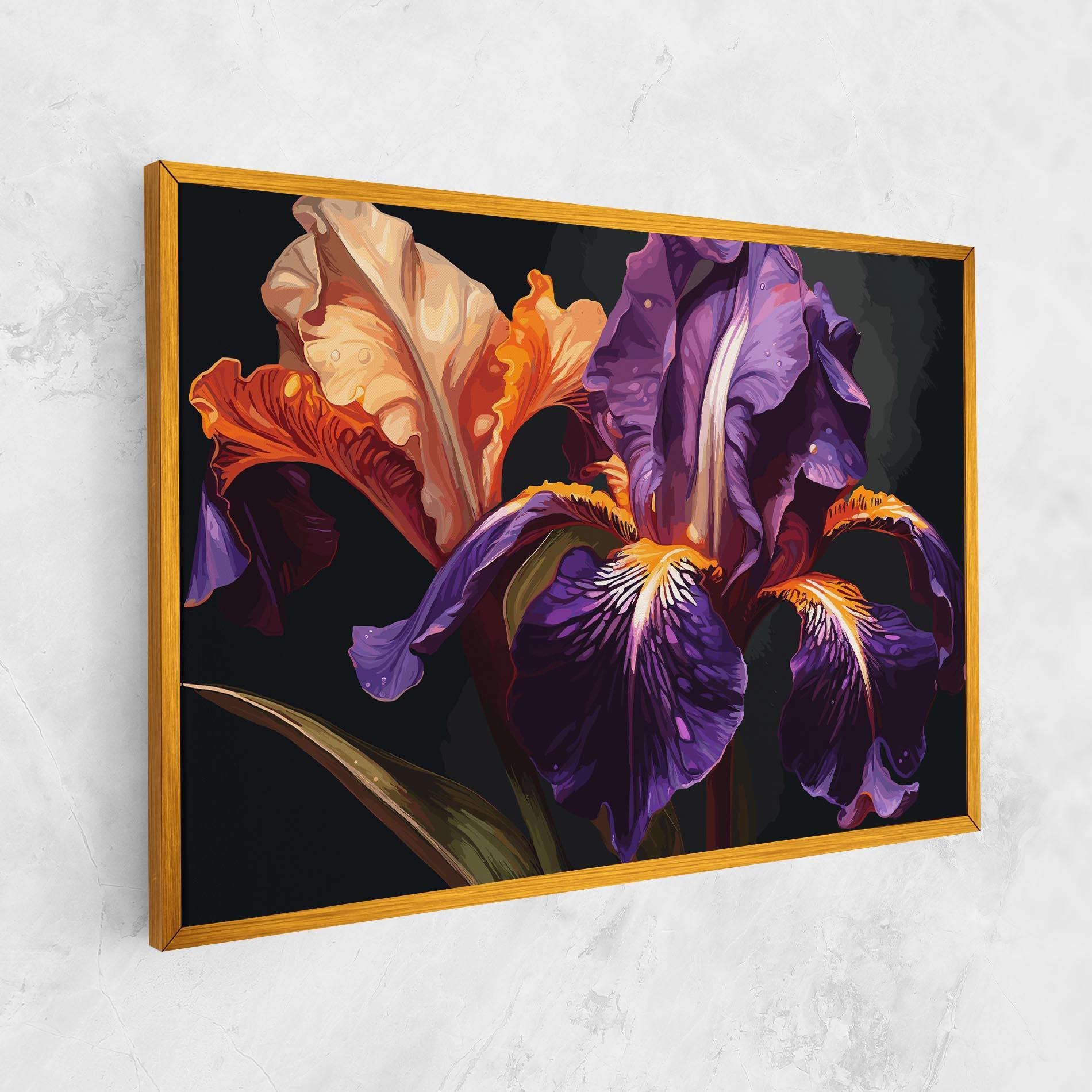 Leinwandbild Purple Orange Iris mockup 1