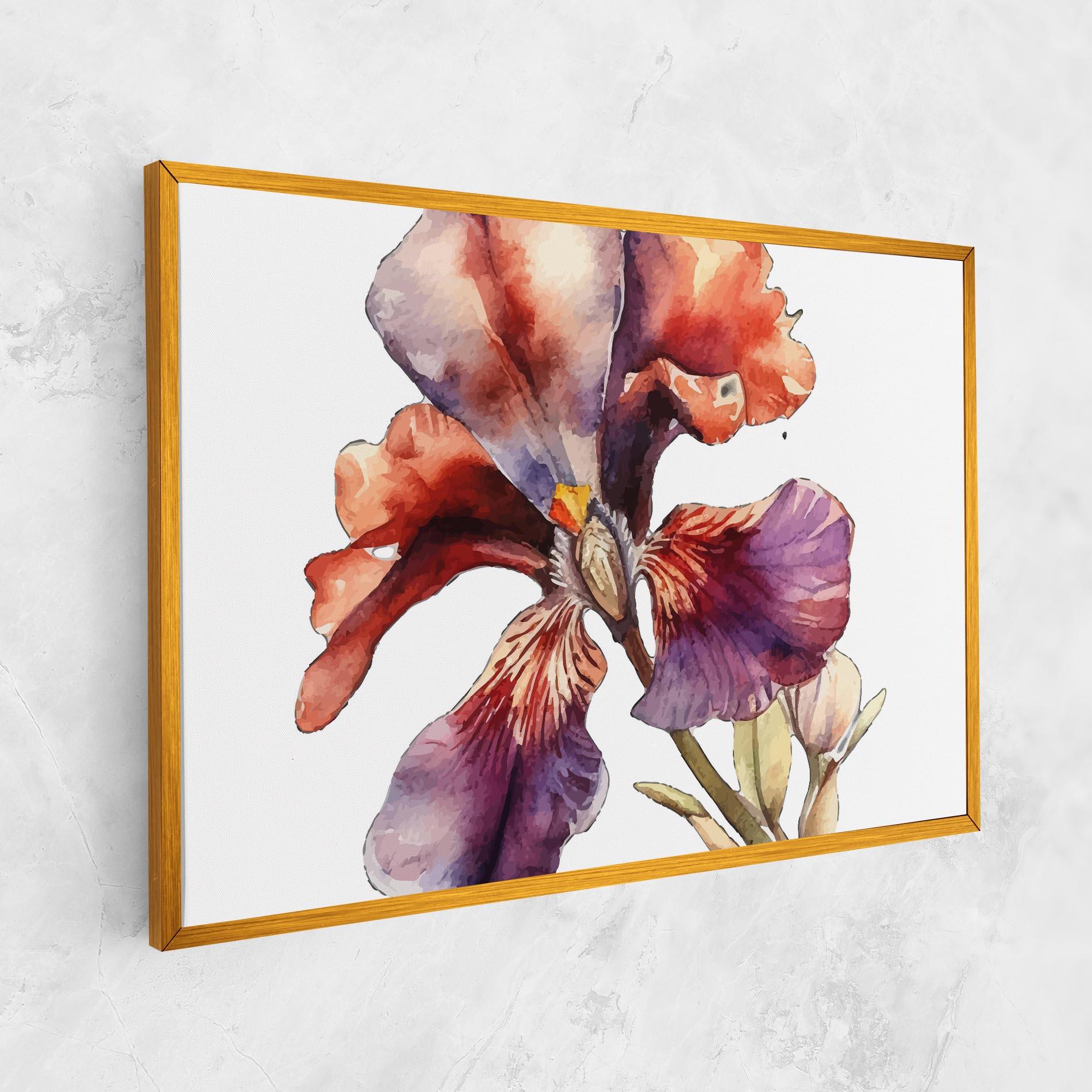 Leinwandbild Watercolor Iris mockup 1
