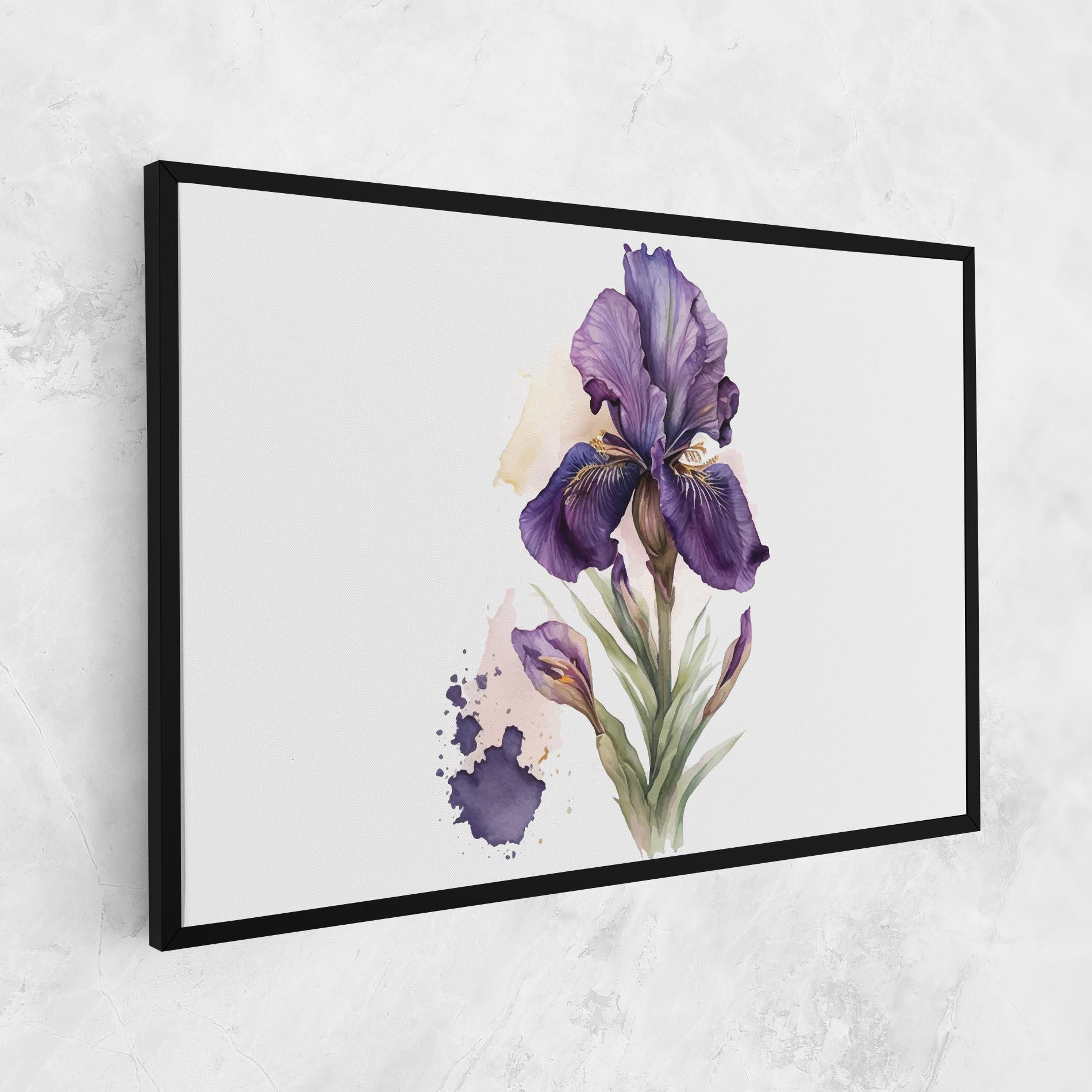 Leinwandbild Beautiful Purple Iris mockup 1