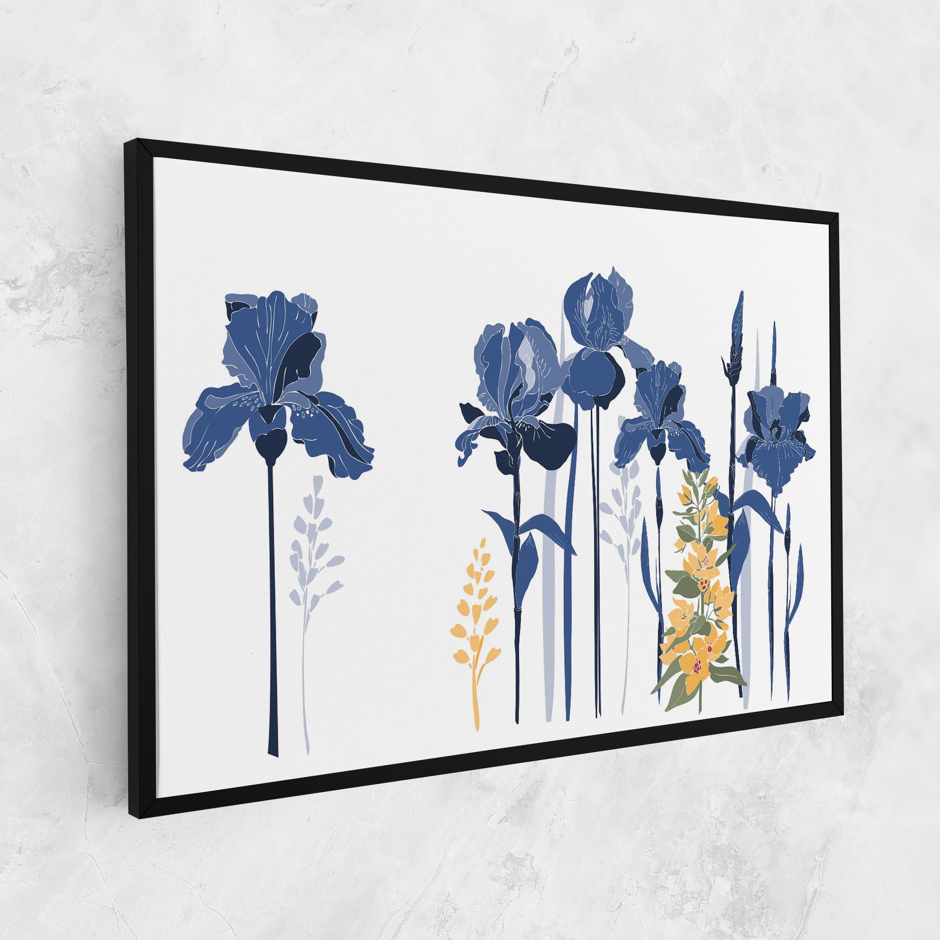 Leinwandbild Iris Blue Art mockup 1