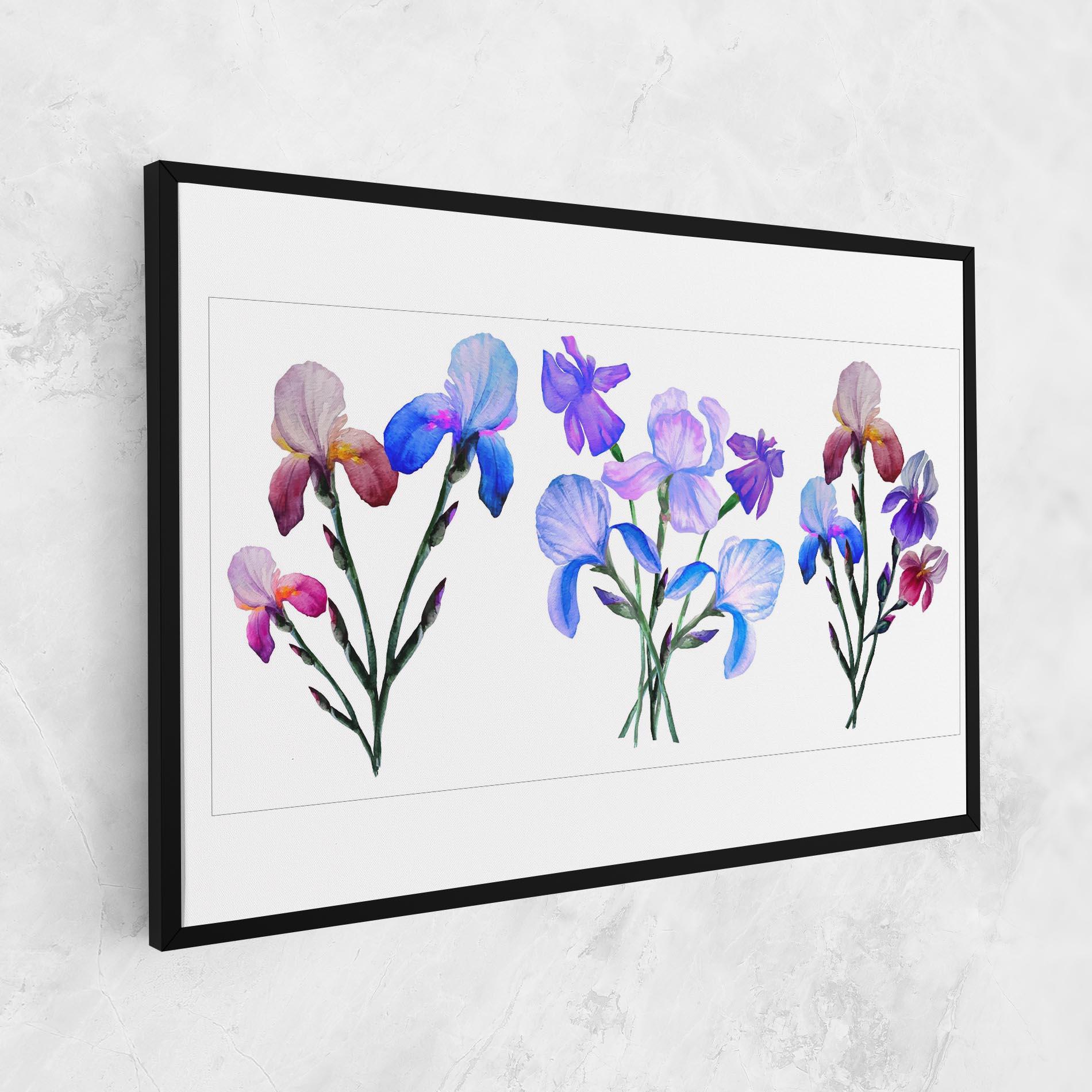 Leinwandbild Iris Set mockup 1